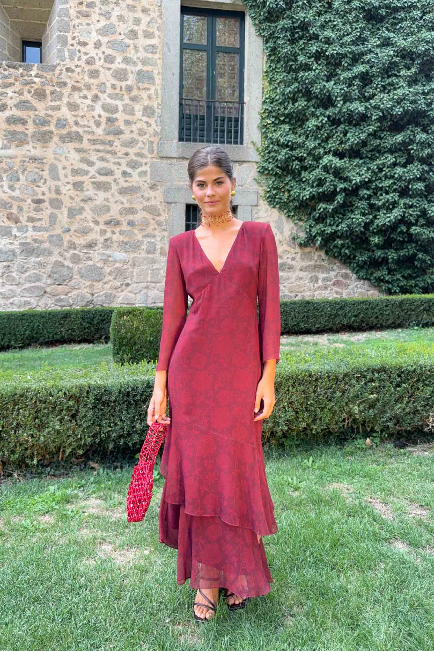 Vestido Jane Dahlia Granate