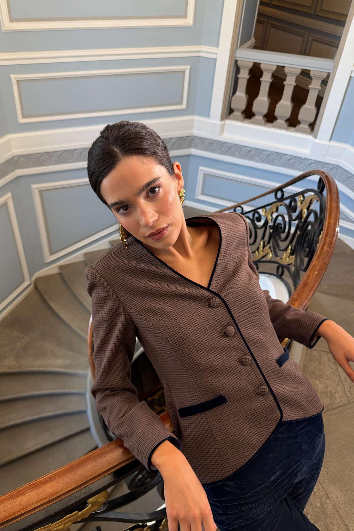 Blazer Ludovica Oxford Marino