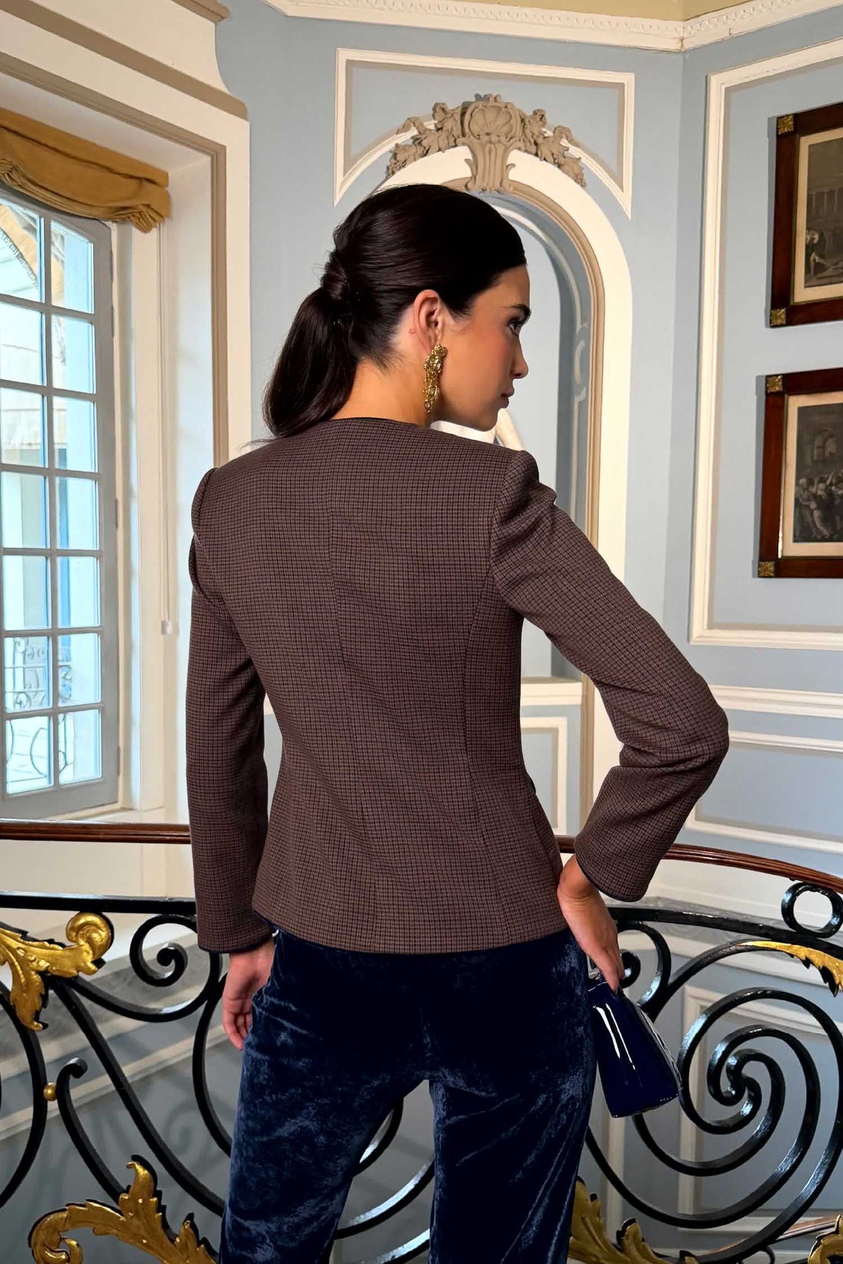 Blazer Ludovica Oxford Marino