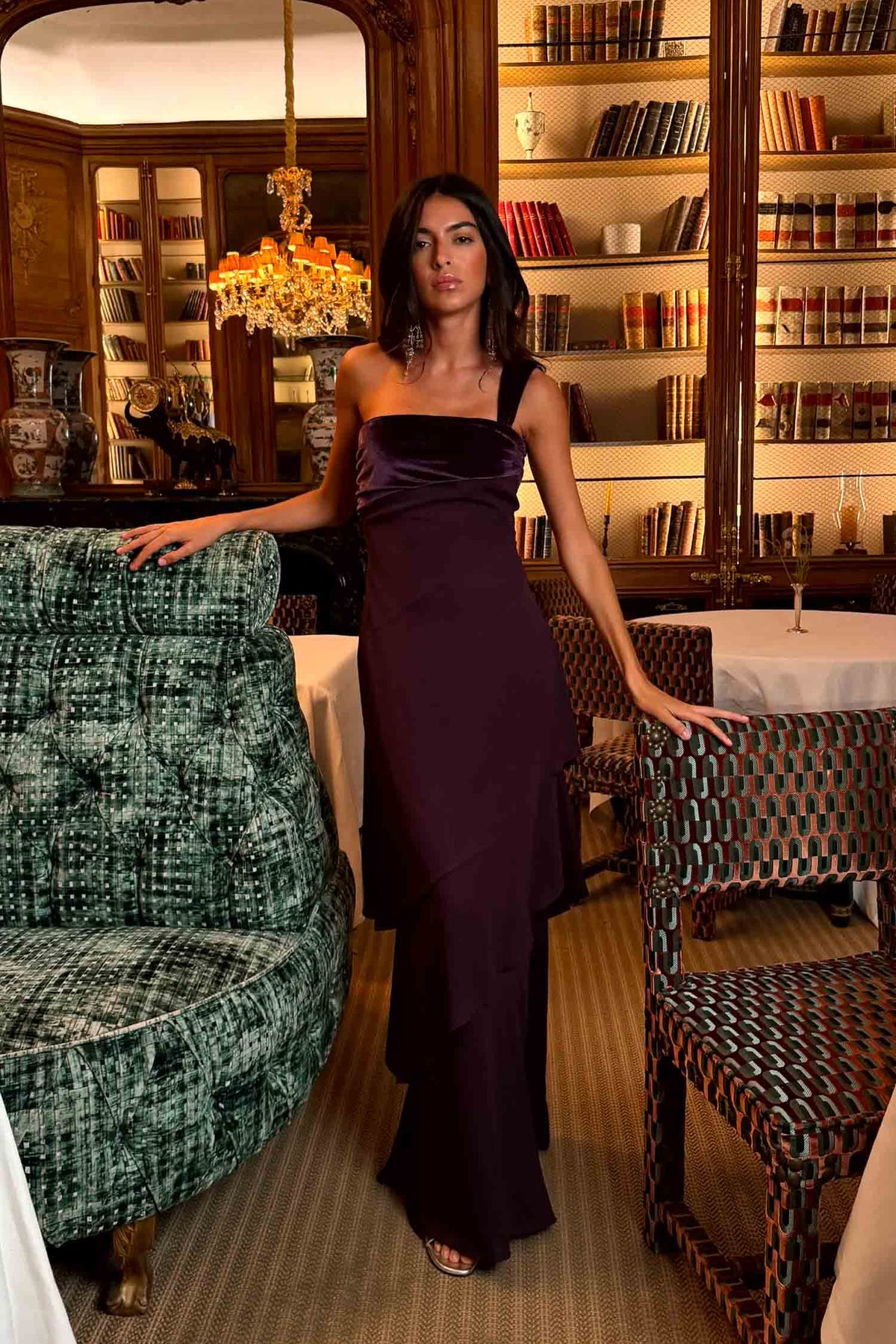 Vestido Antonella Berenjena