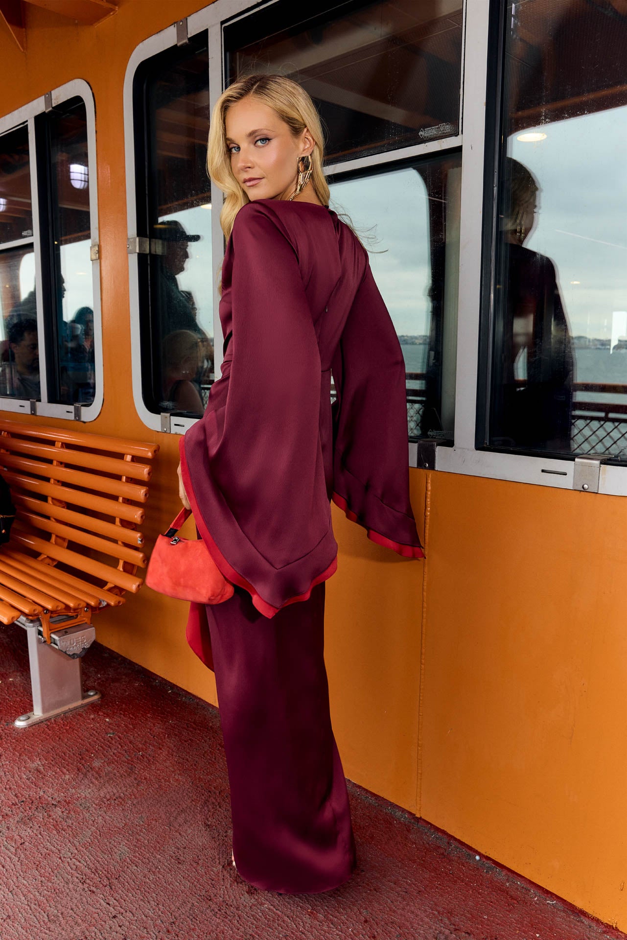 Audrey Burgundy Dress