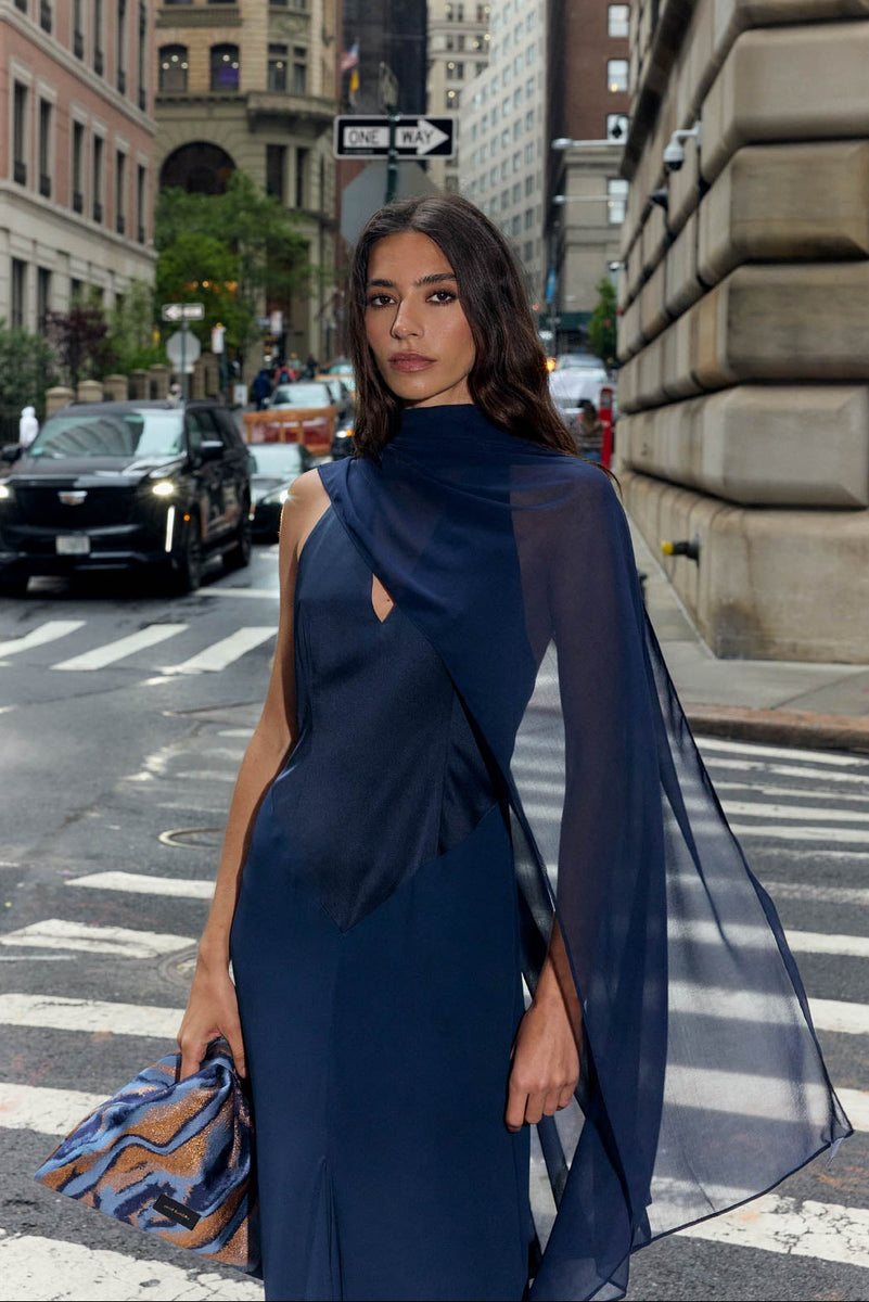 Tosca Navy Shawl
