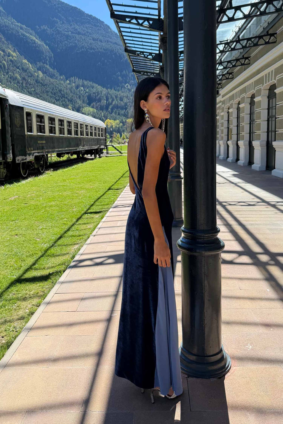 Abito Karenina Velluto Marino