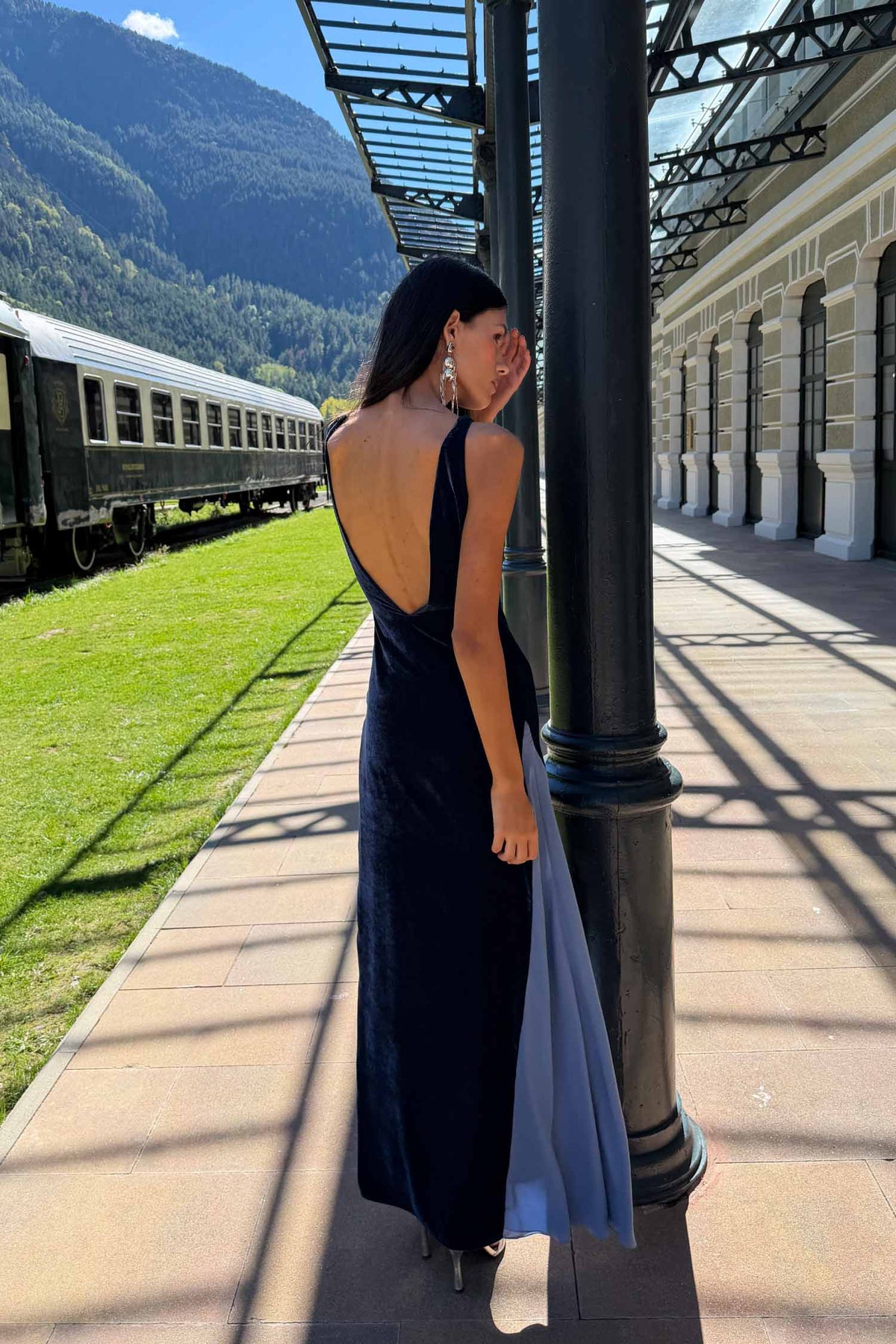 Abito Karenina Velluto Marino