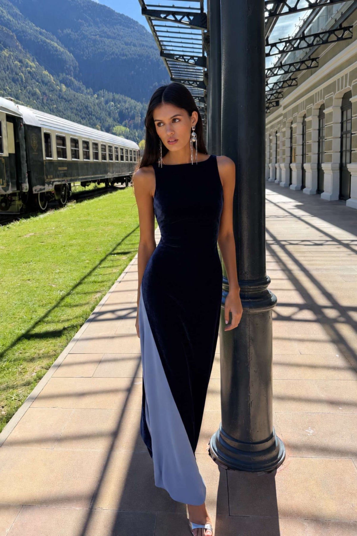 Abito Karenina Velluto Marino