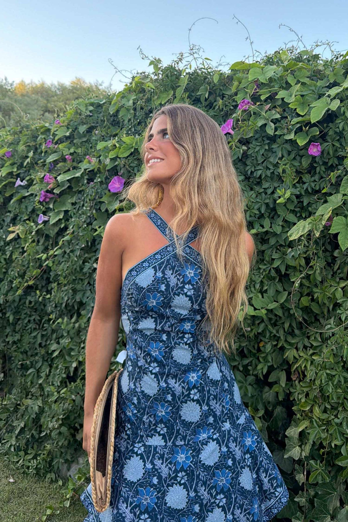 Vestido Jimena Verbena Azul Oscuro
