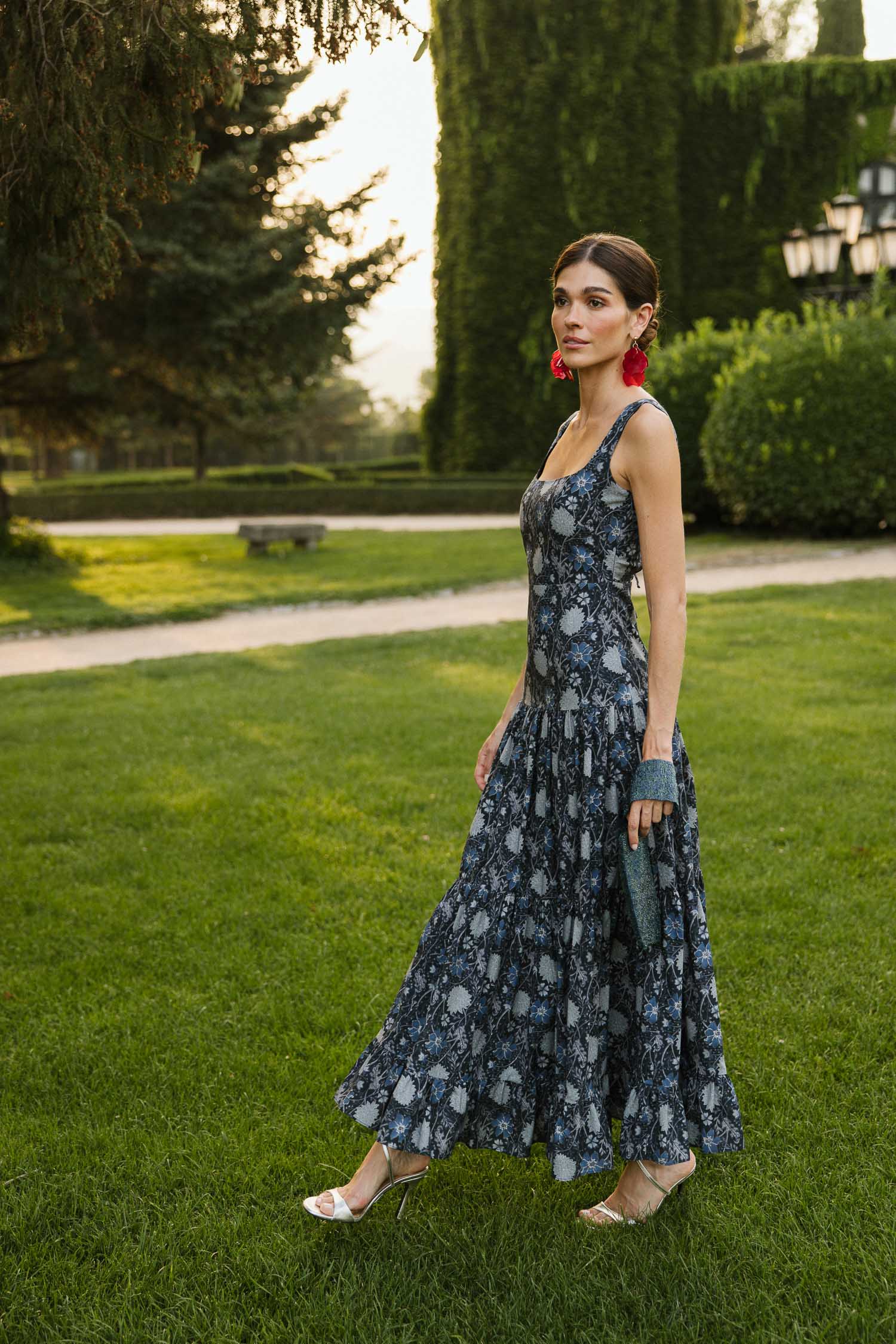 Vestido Carlota Verbena Azul Oscuro