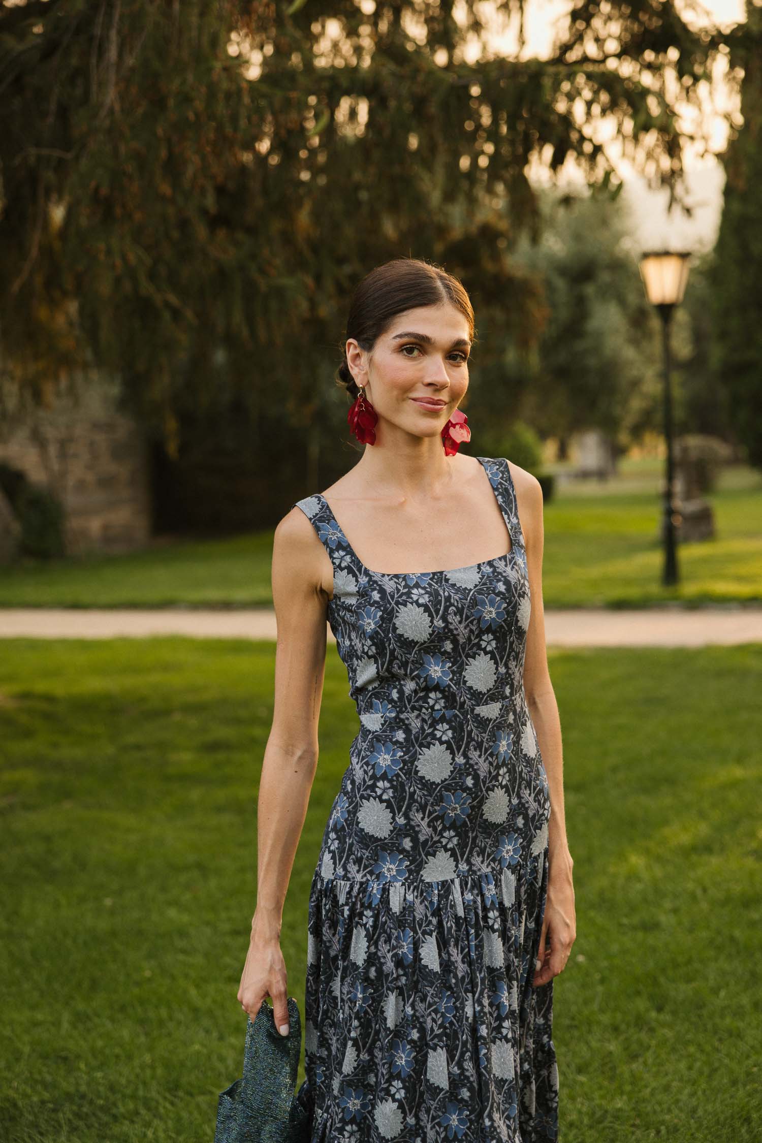 Vestido Carlota Verbena Azul Oscuro