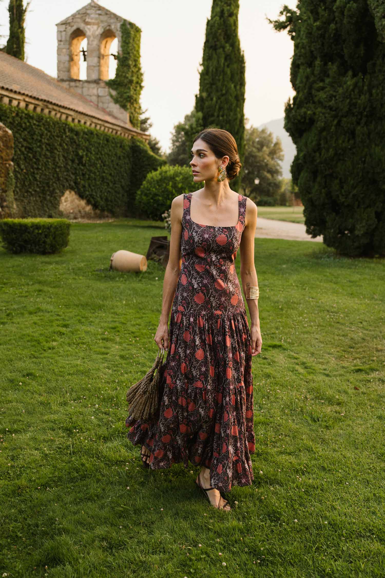 Vestido Carlota Verbena Marrón