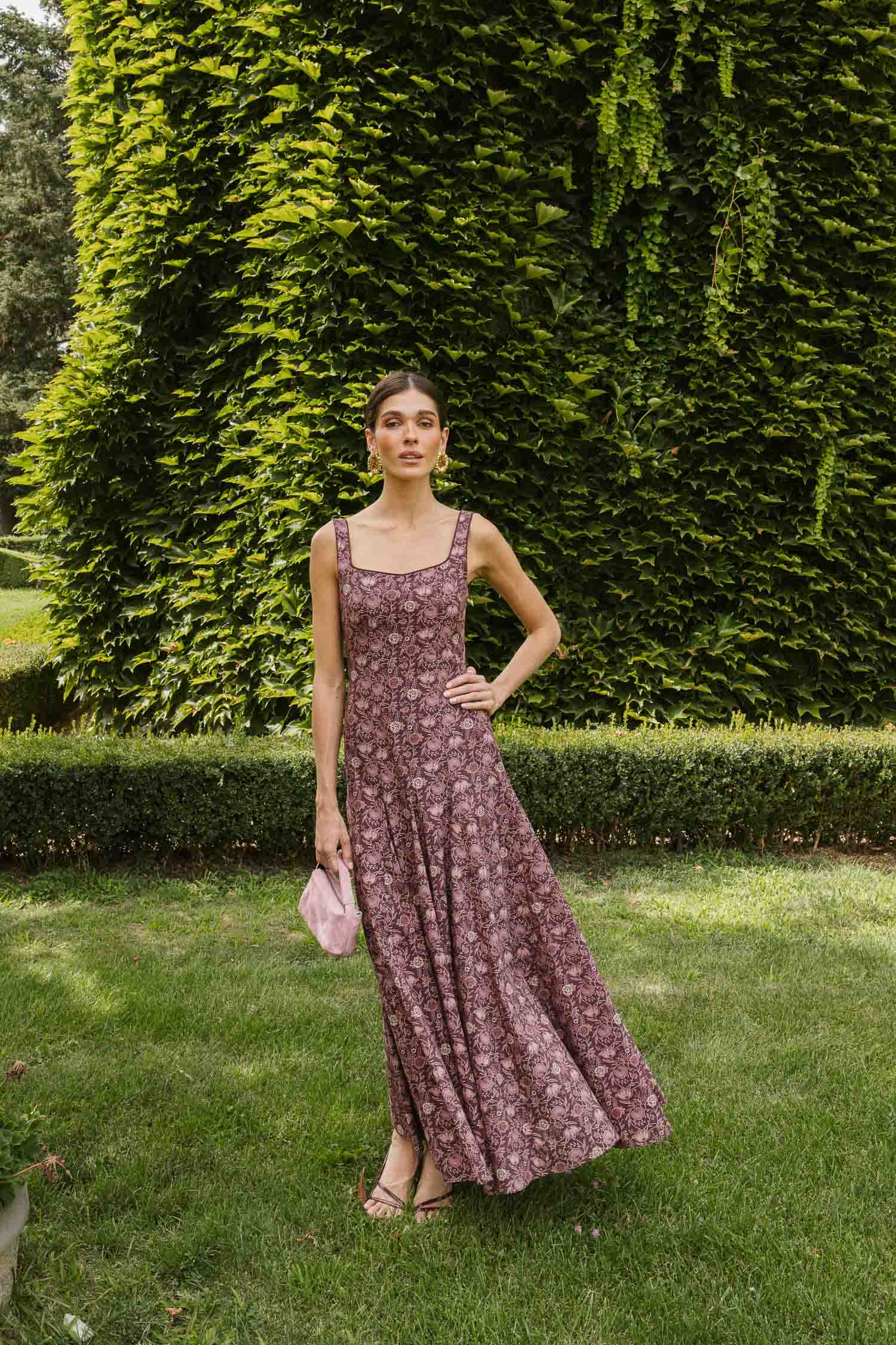 Vestido Casilda Loto Granate