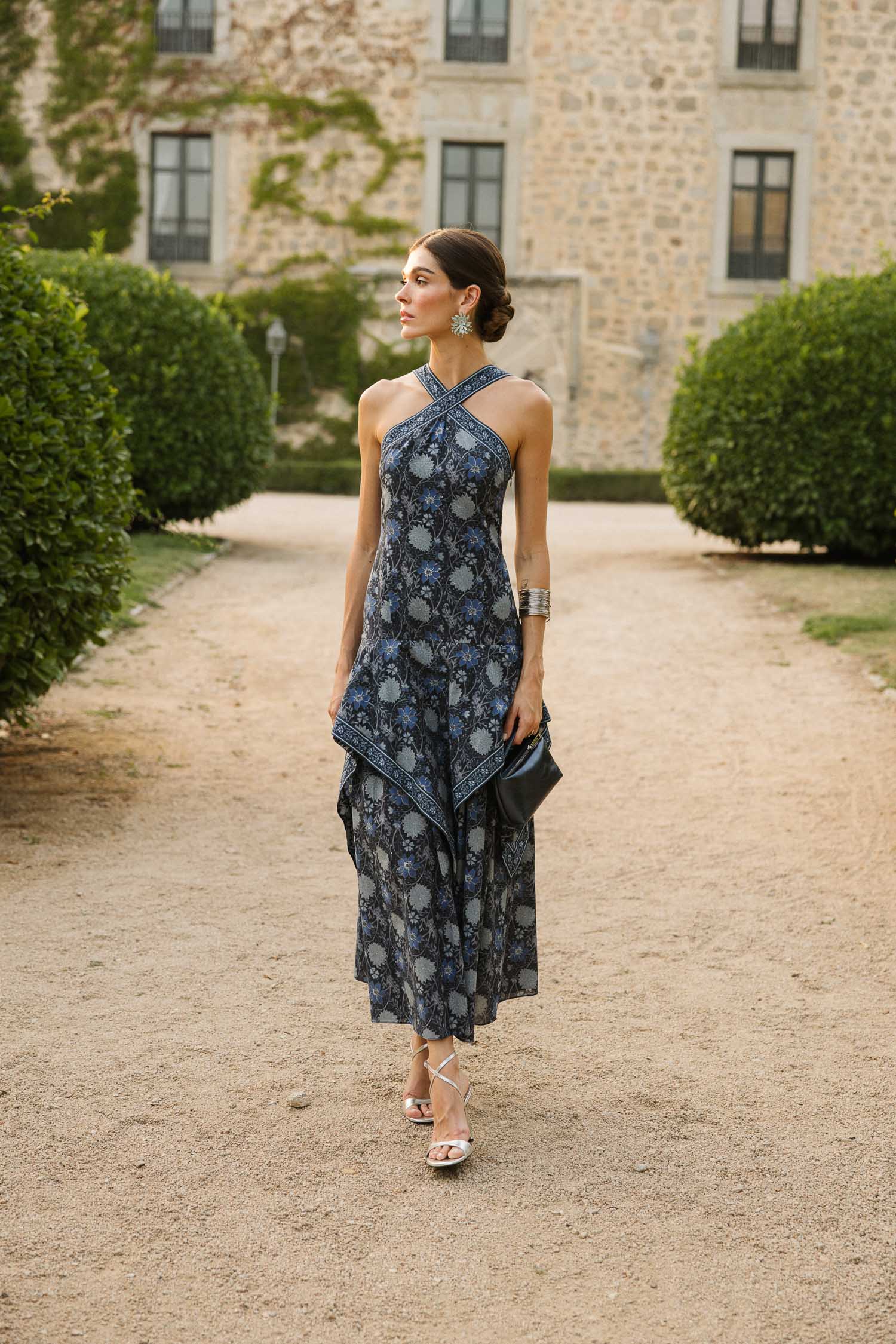Vestido Jimena Verbena Azul Oscuro