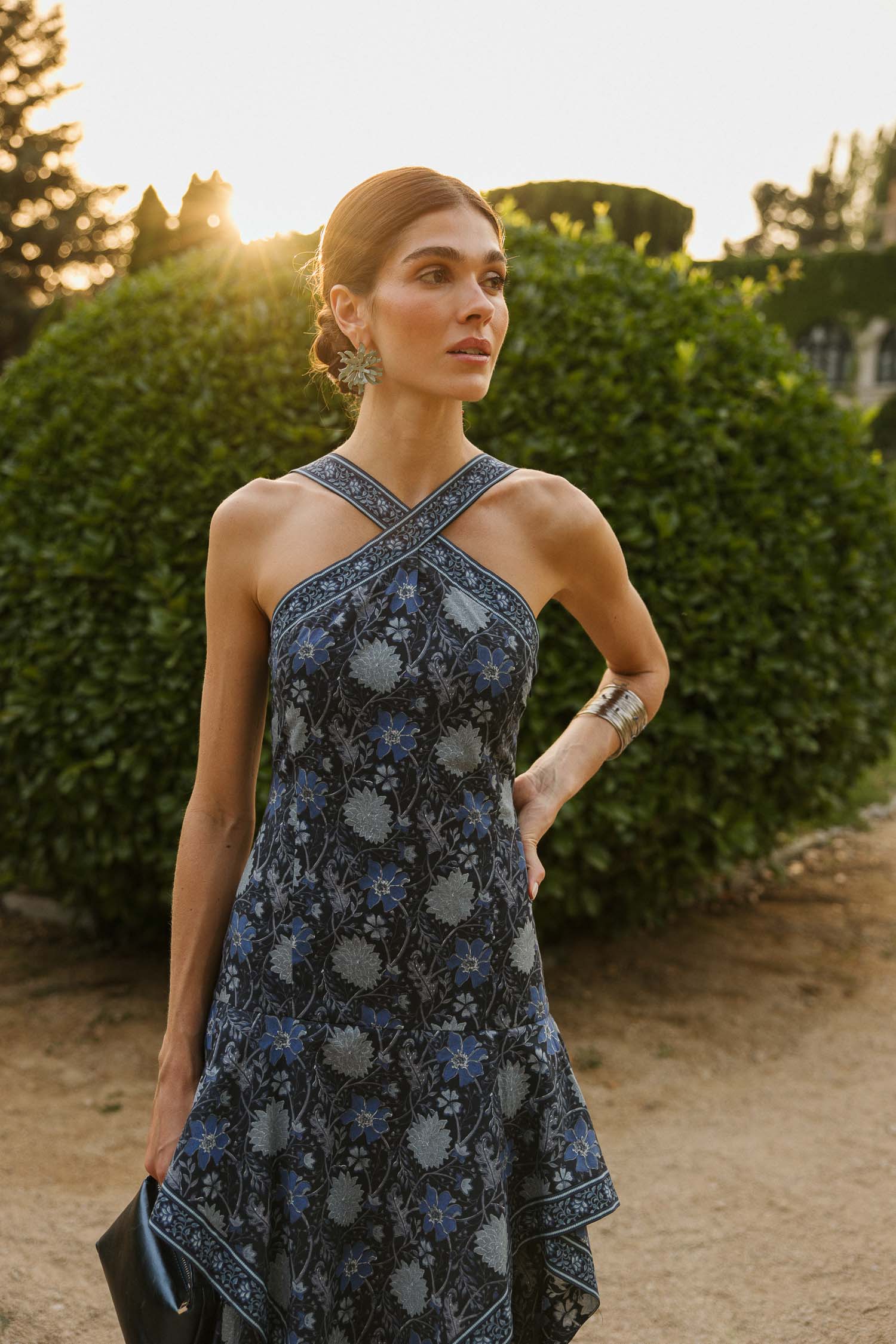 Vestido Jimena Verbena Azul Oscuro