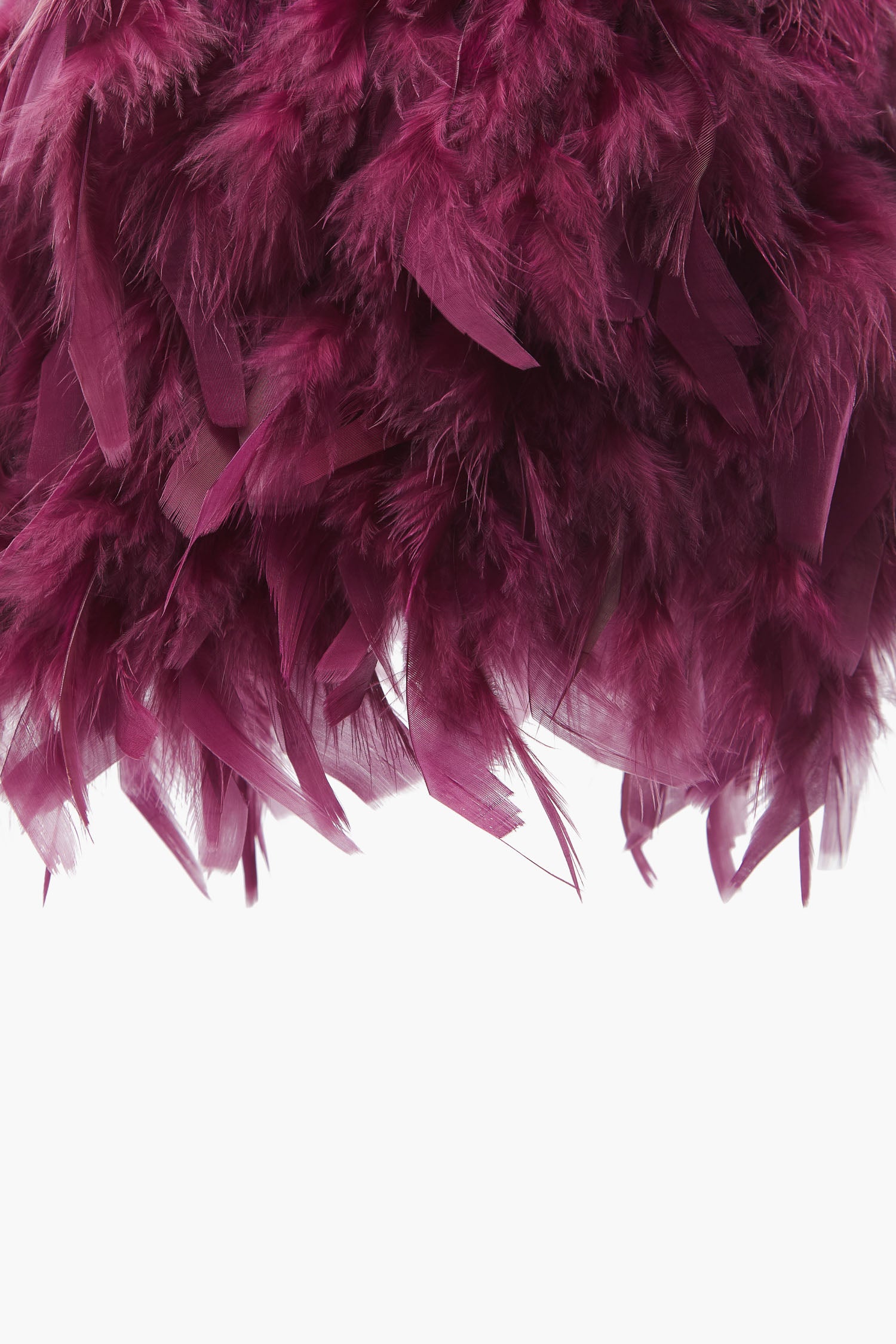 Bolso Bruna Plumas Cereza