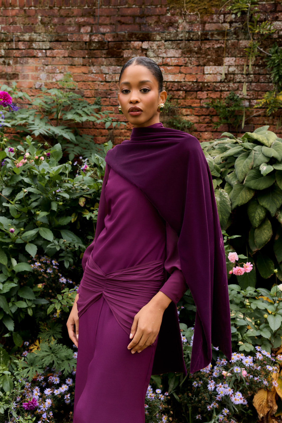 Châle Lia Aubergine