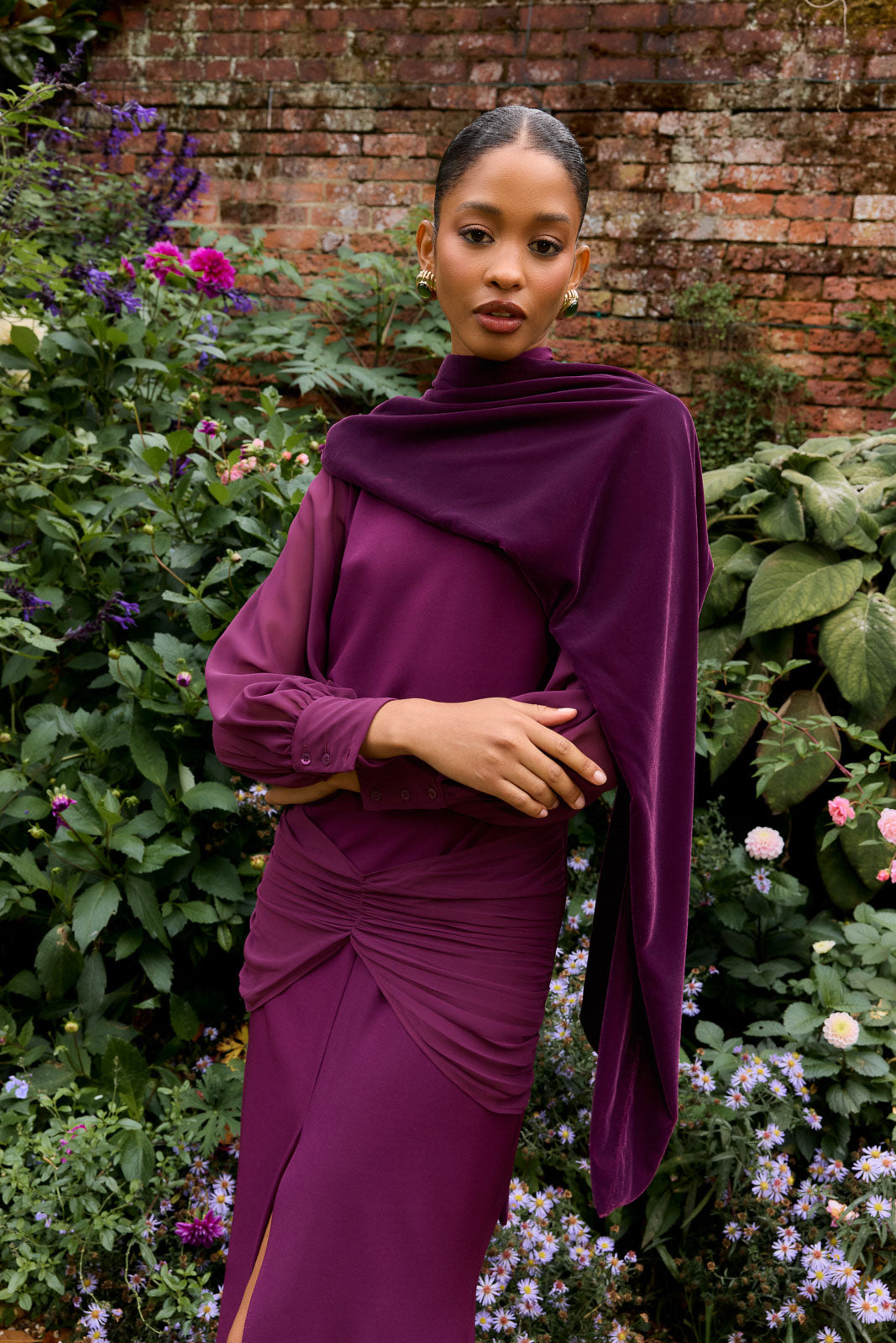 Châle Lia Aubergine