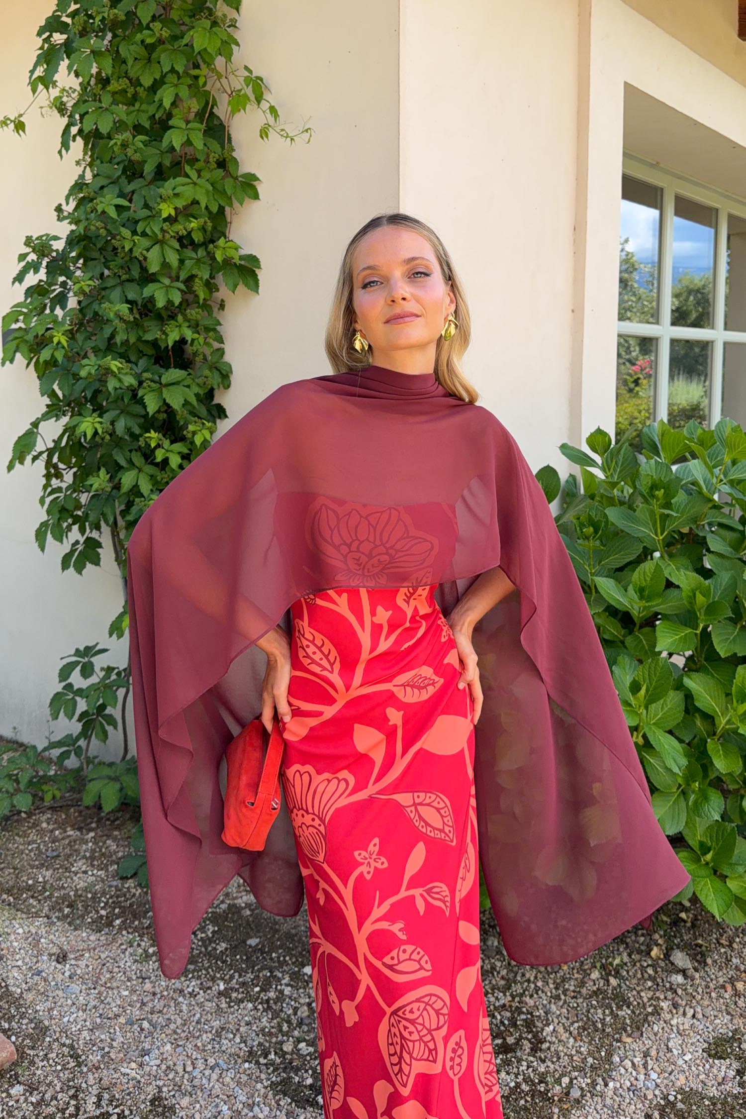 Vestido Aperol Fiore Coral