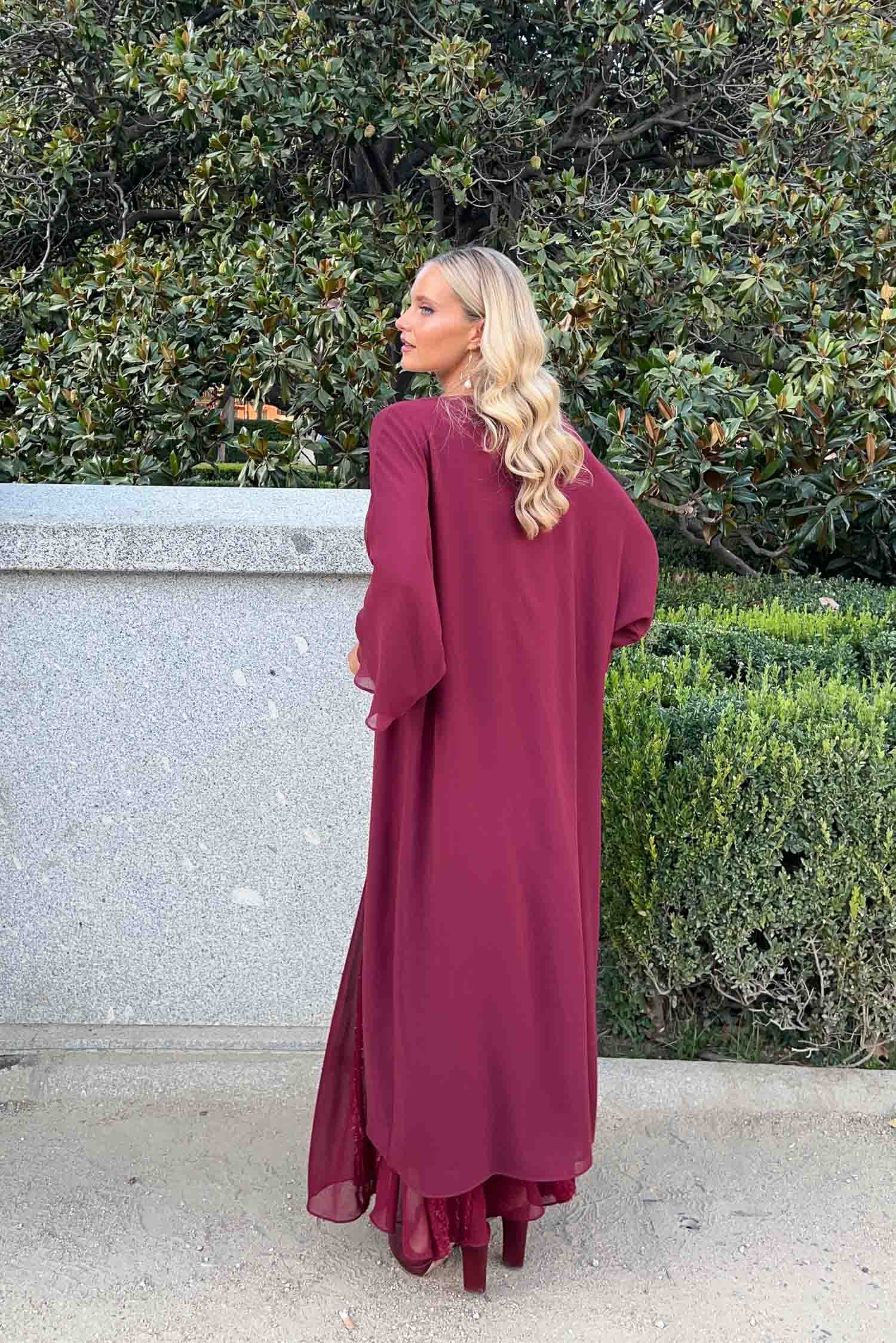 burgundy kimono dress Buy Kimono Fringe Dress