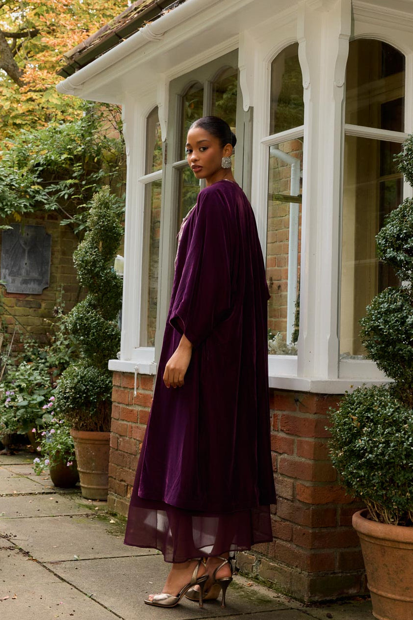 Kimono Tazia Aubergine