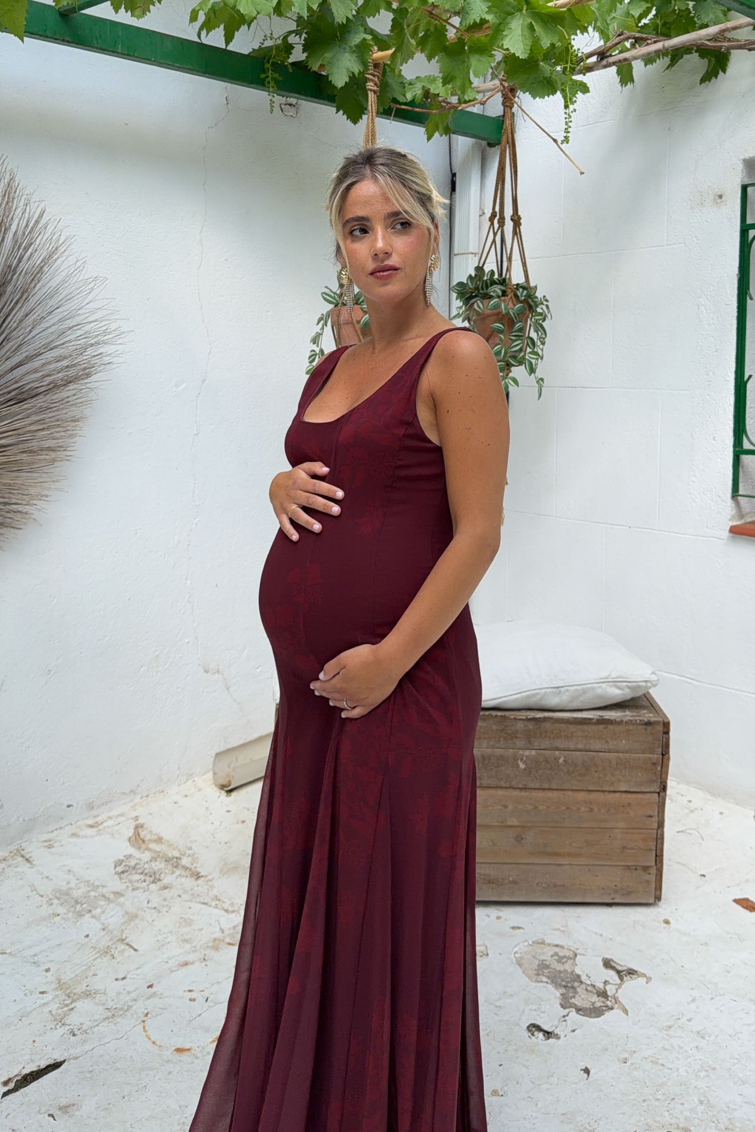 Vestido Ondina Ipé Granate