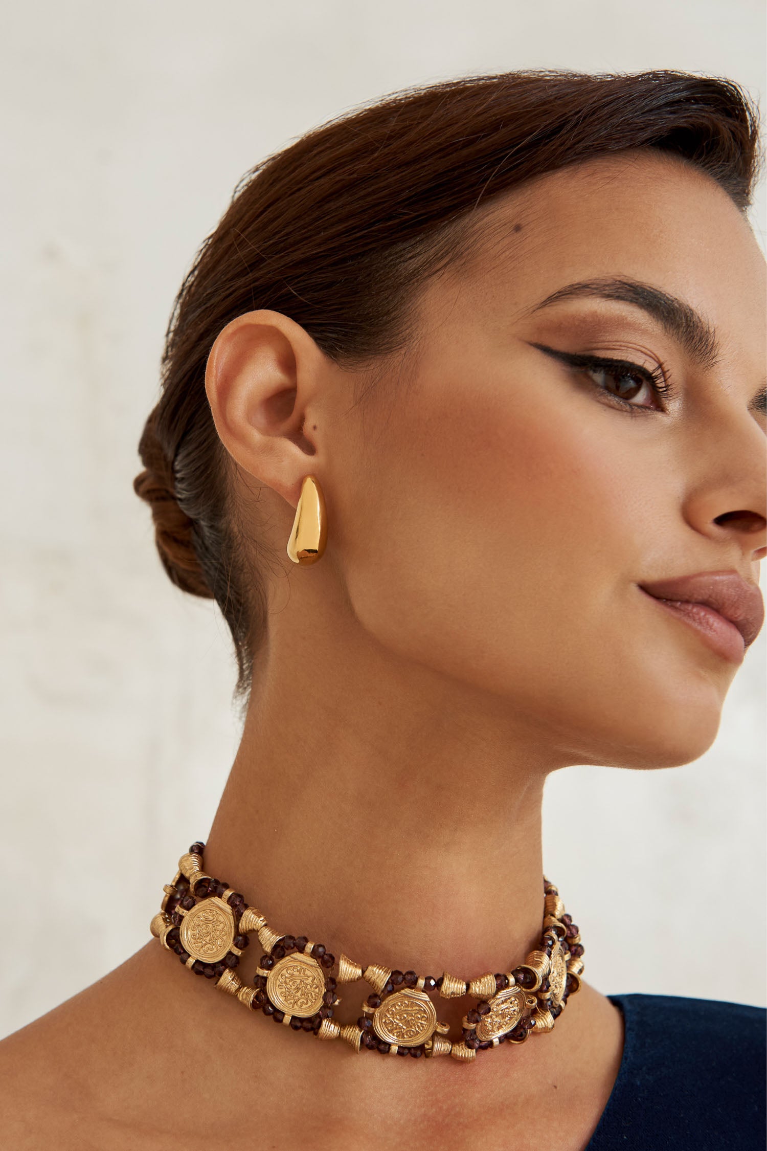 Pendientes Gota Dorado