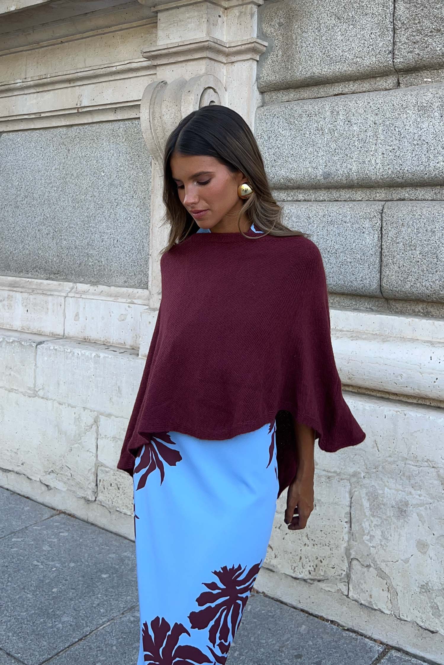 Poncho Inaya Burdeos
