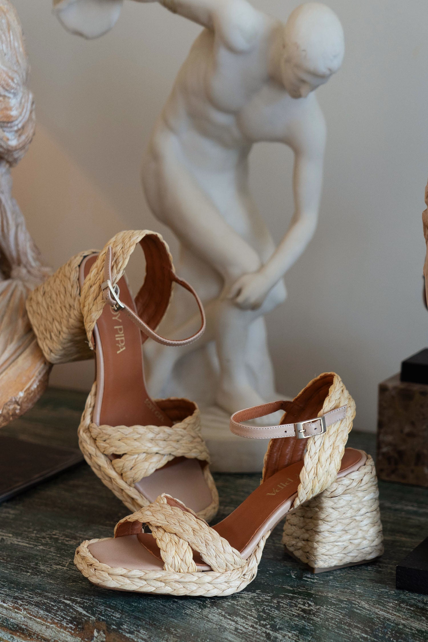 Sandales Dalia Rafia Écru