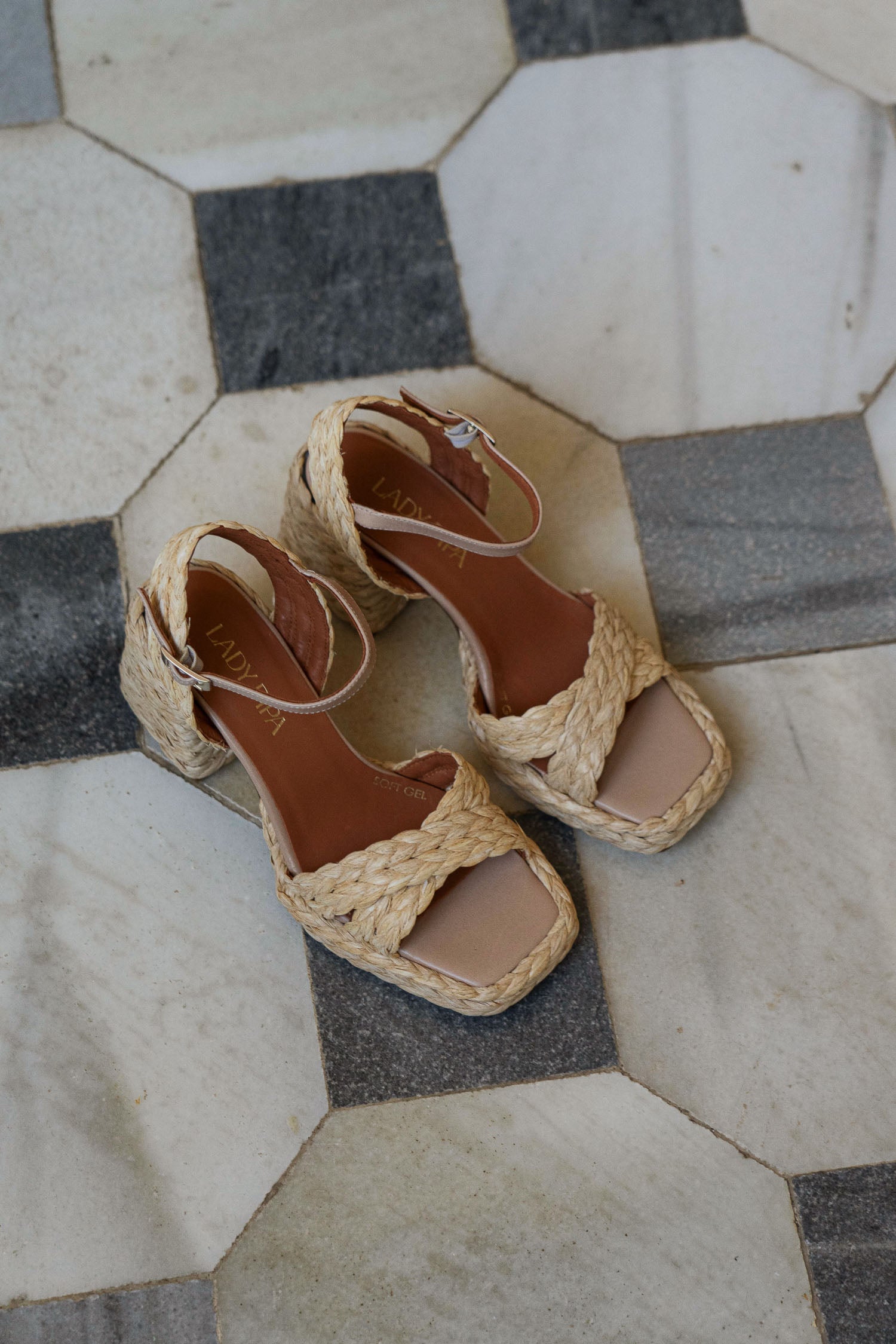 Sandales Dalia Rafia Écru