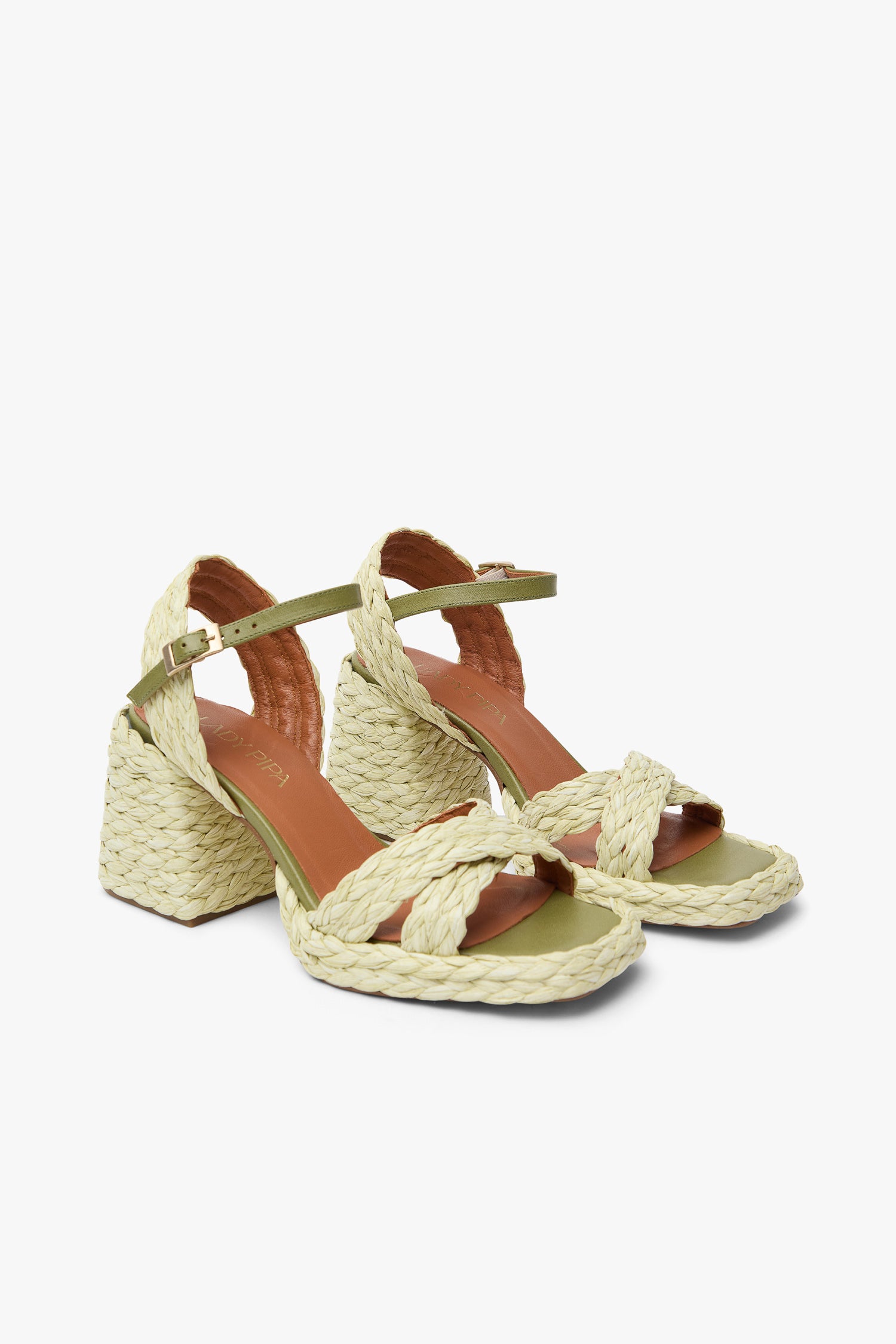 Sandalia Dalia Rafia Oliva