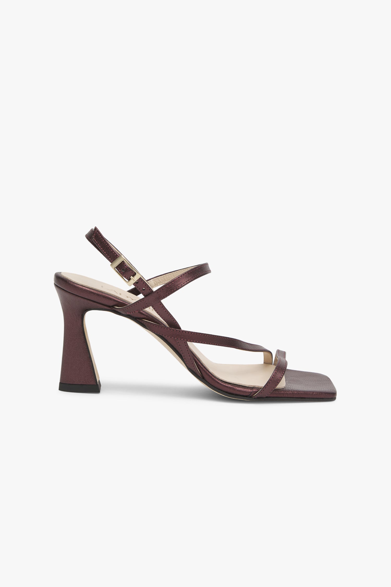 Sandalia Regina Burdeos Metalizado