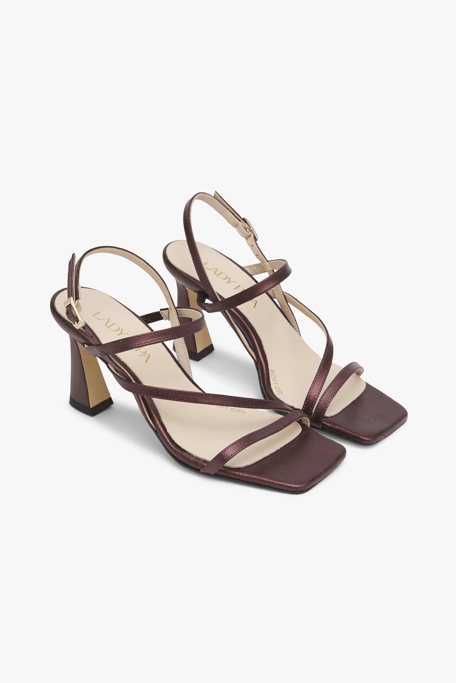 Sandalia Regina Burdeos Metalizado