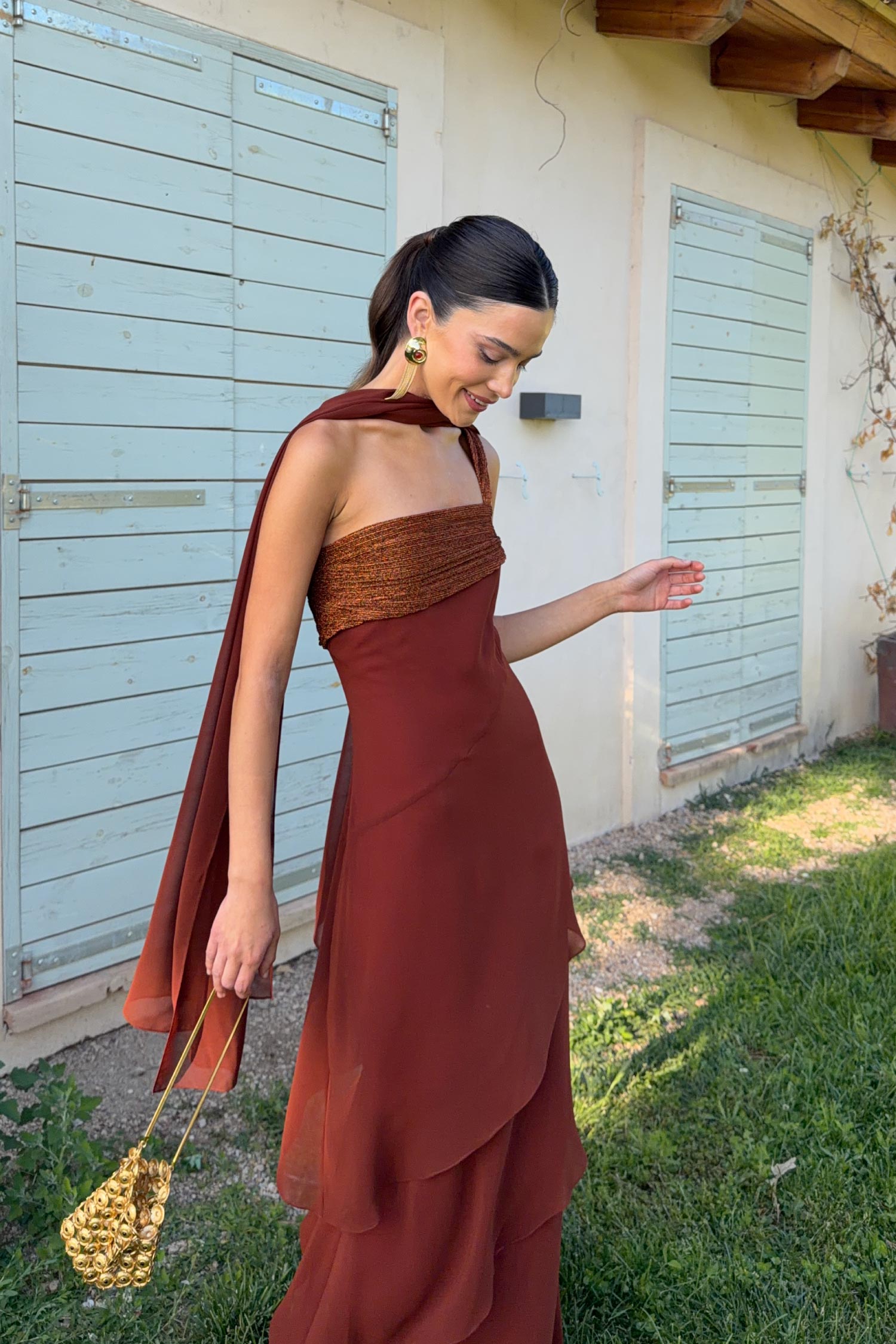 Vestido Antonella Cobre