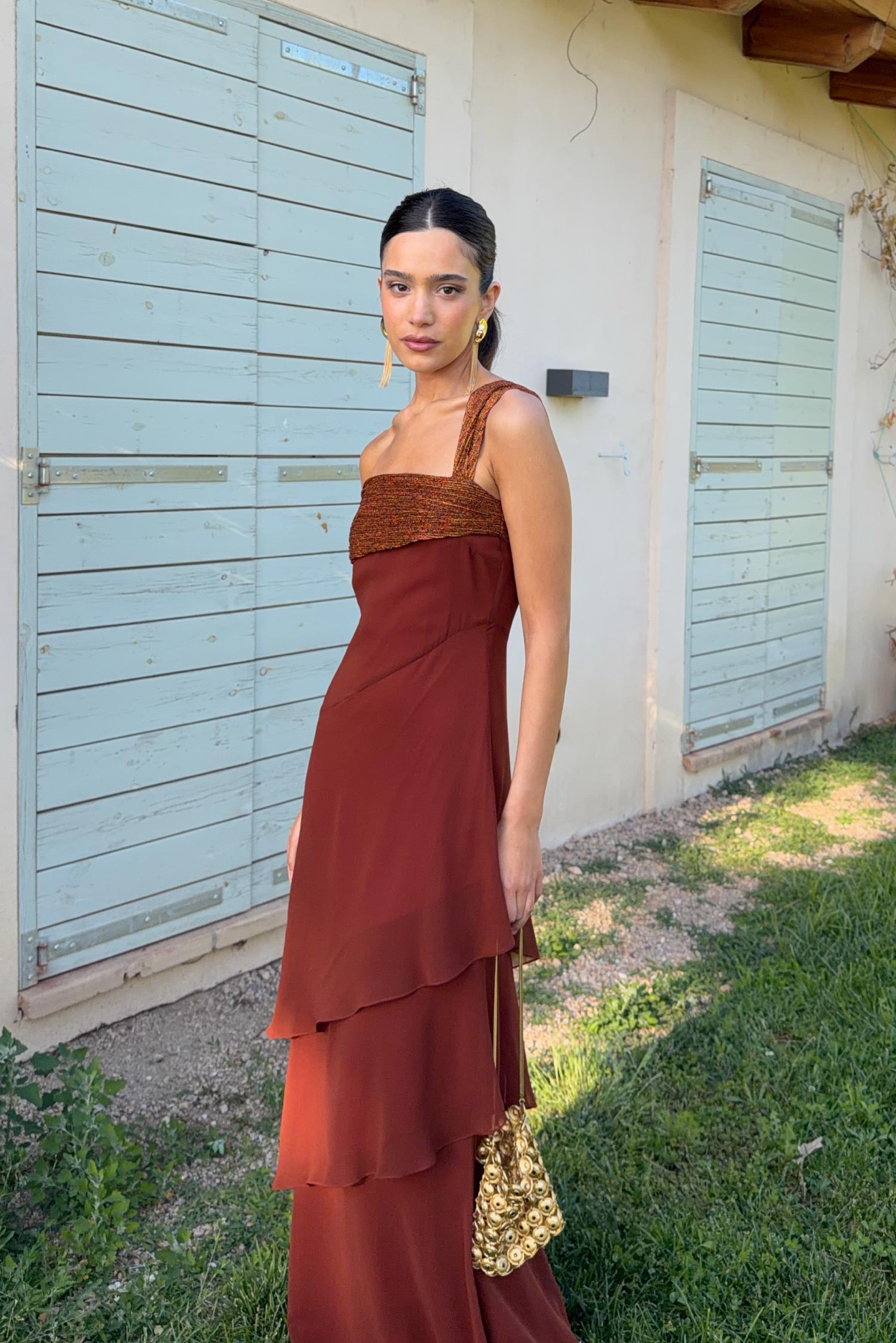 Vestido Antonella Cobre