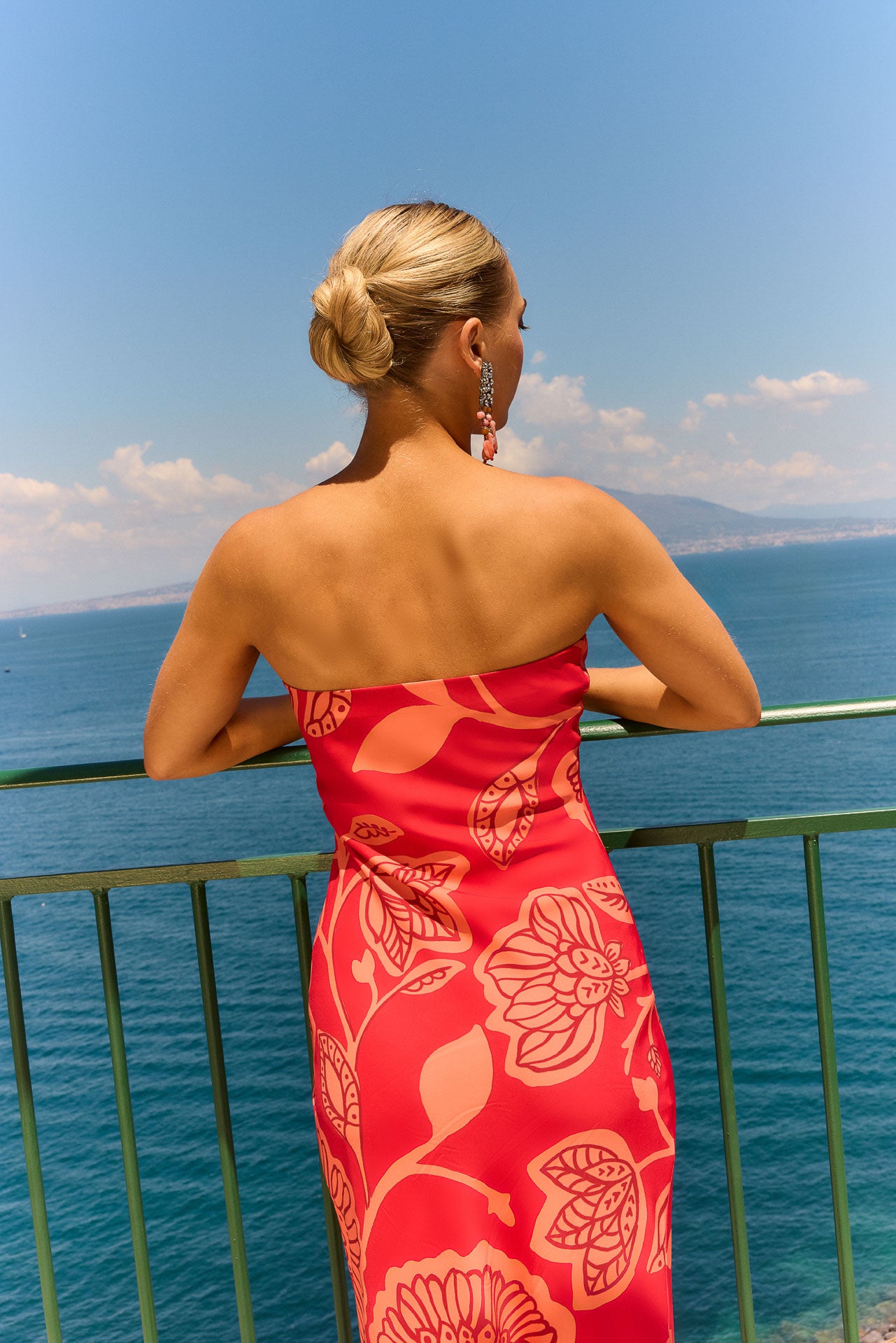 Aperol Coral Flower Dress
