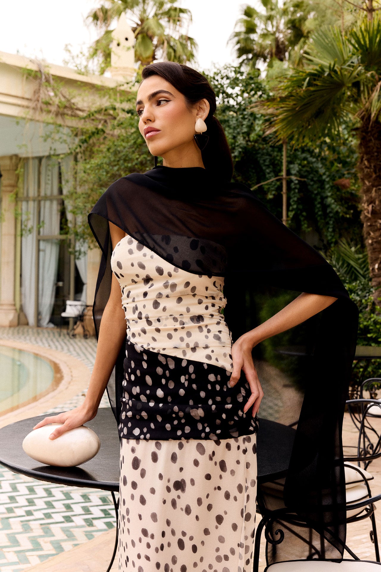 Camille Dress Ecru Polka Dots Camille Dress Ecru Polka Dots