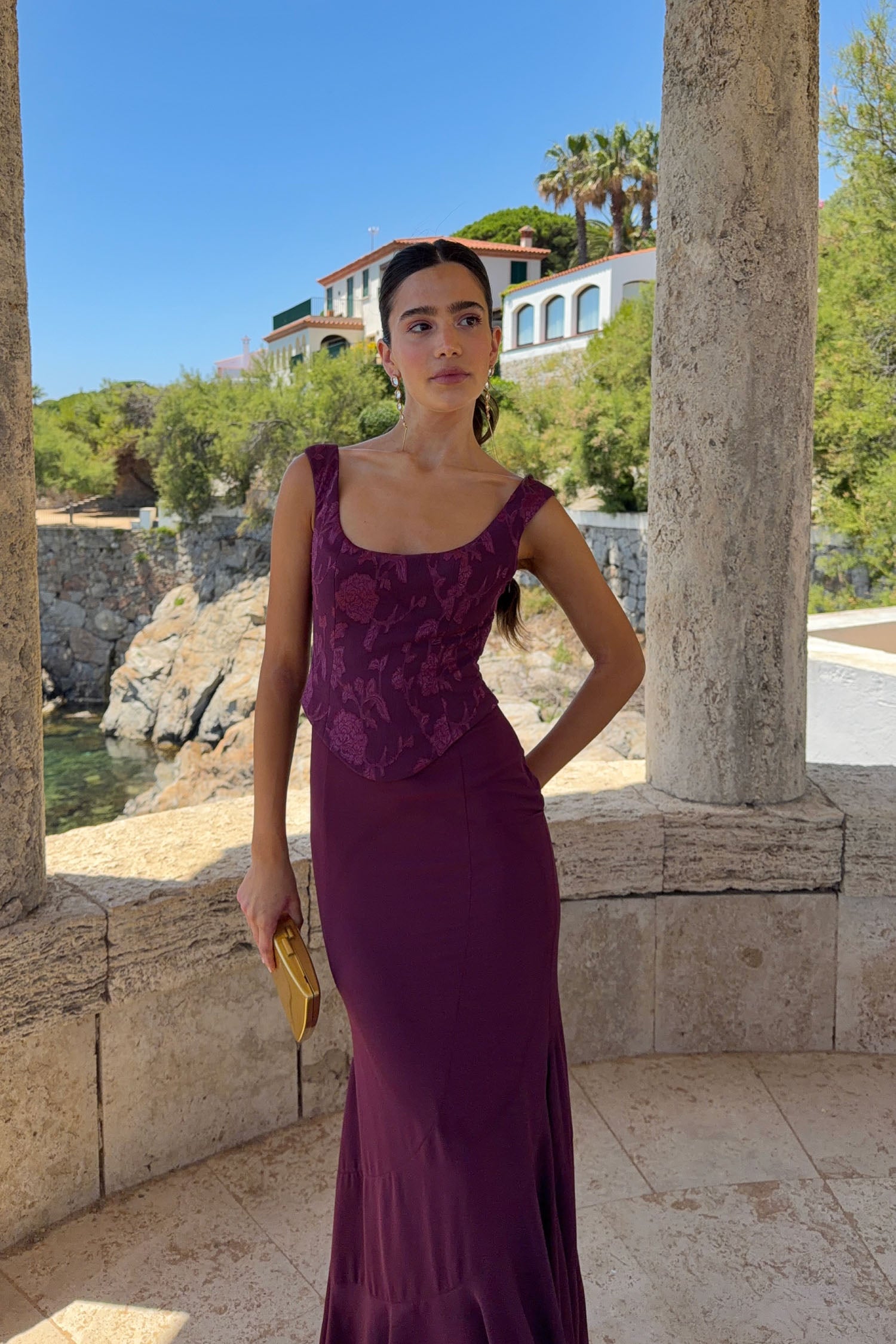 Vestido Chiara Burdeos