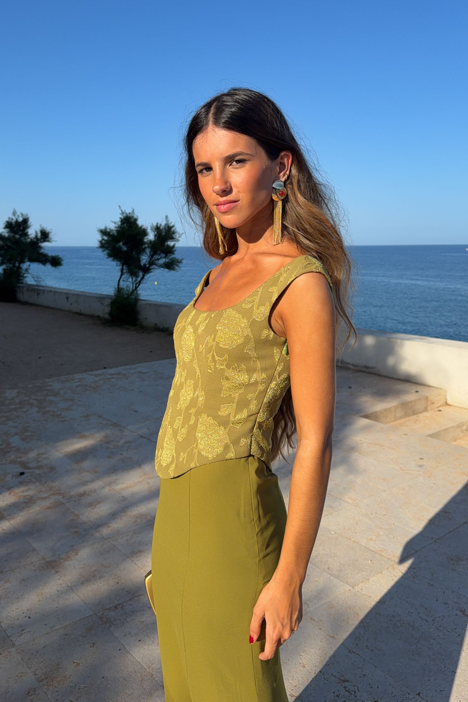 Chiara Olive Dress
