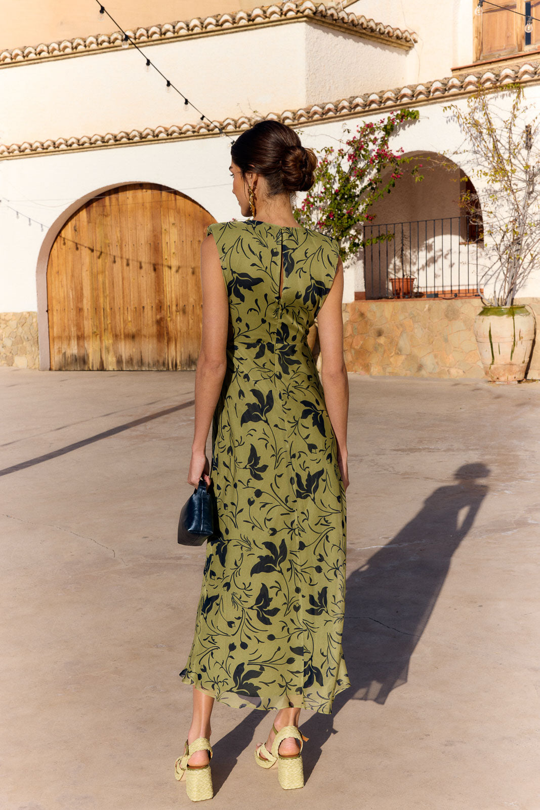 clarissa midi dress Kate Barton Clarissa Liquid Midi Dress in Lemon