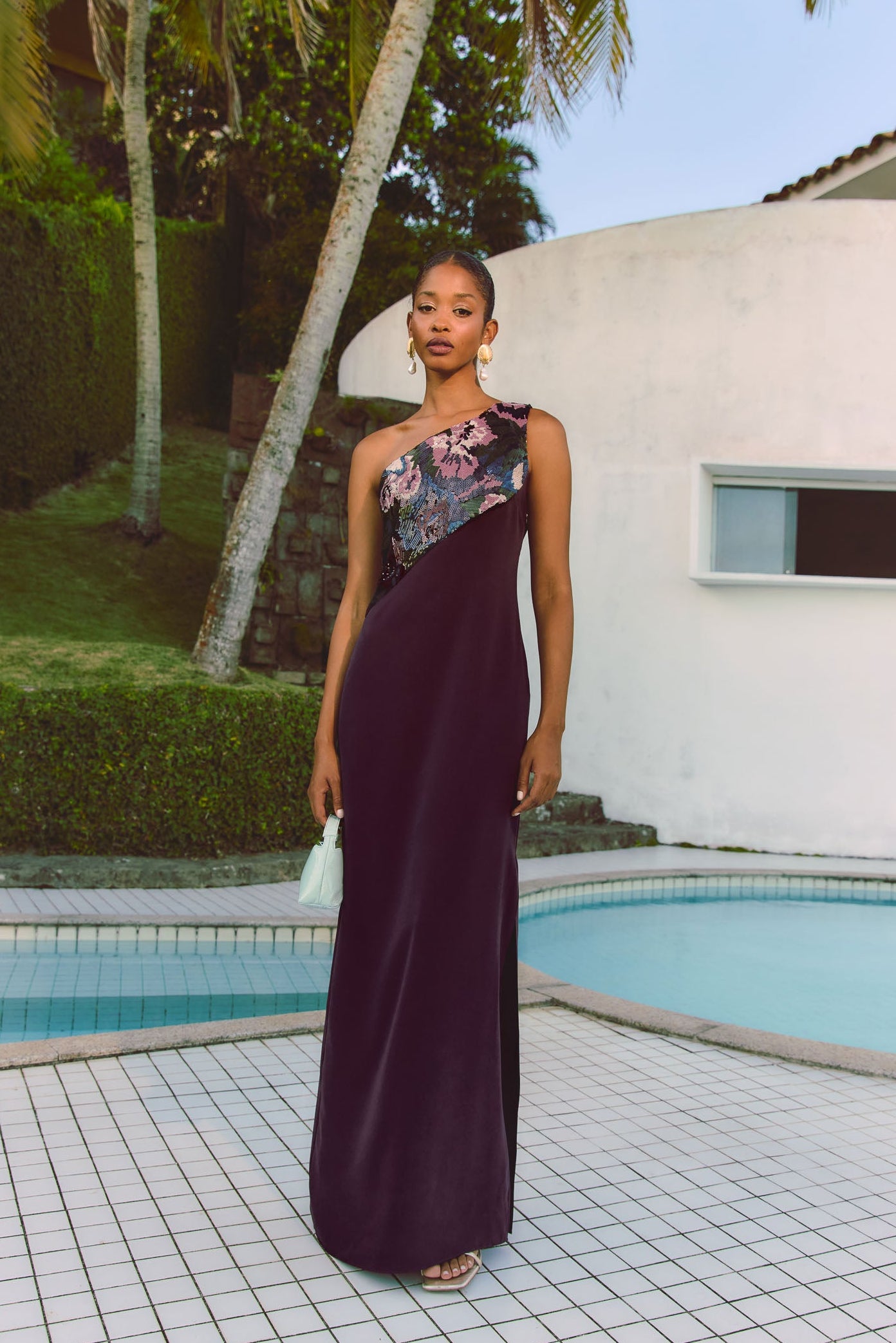 Vestido Elyza Guinda
