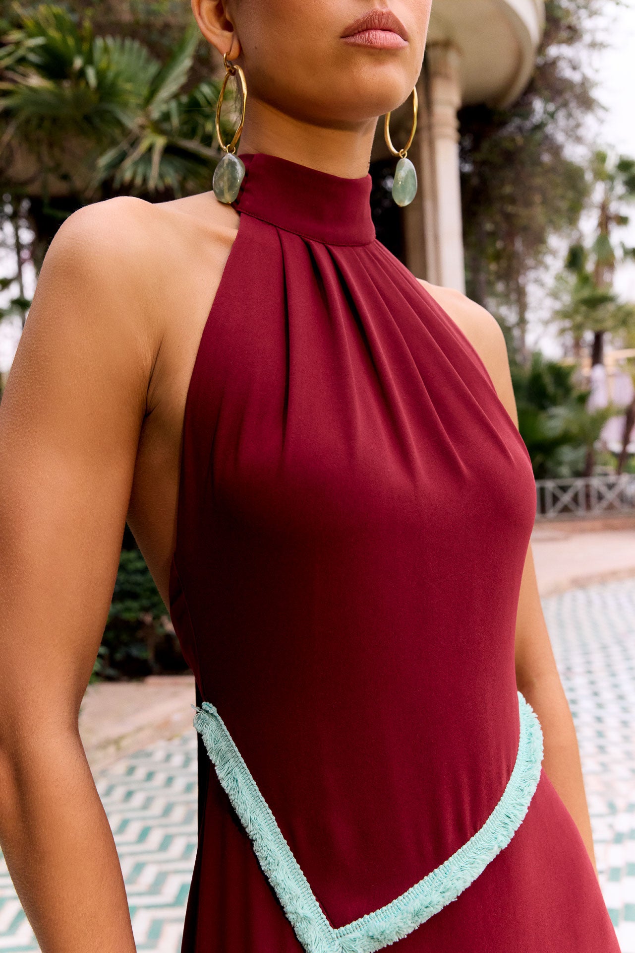 Kaela Dress Maroon