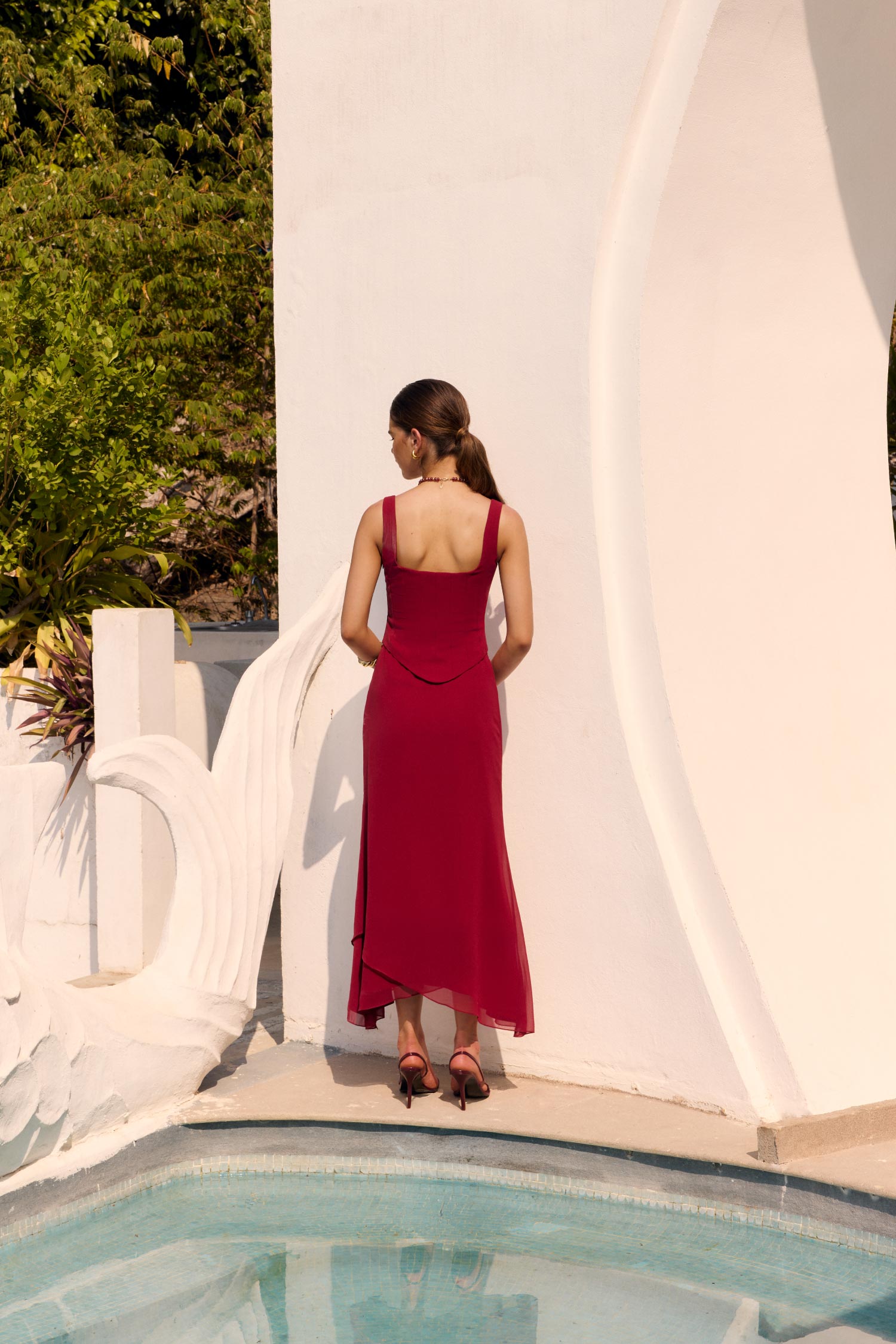 allure midi dress in cherry Nookie Allure Midi Dress in Red
