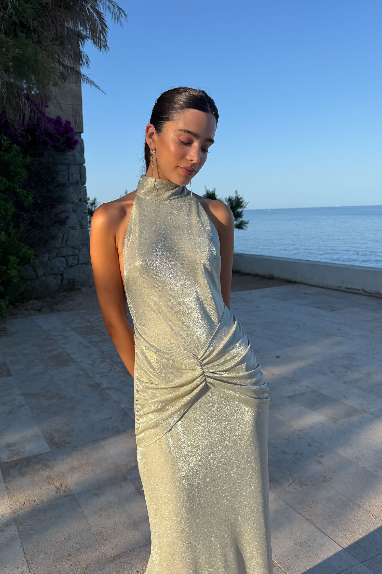 Vestido Mostra Dorado