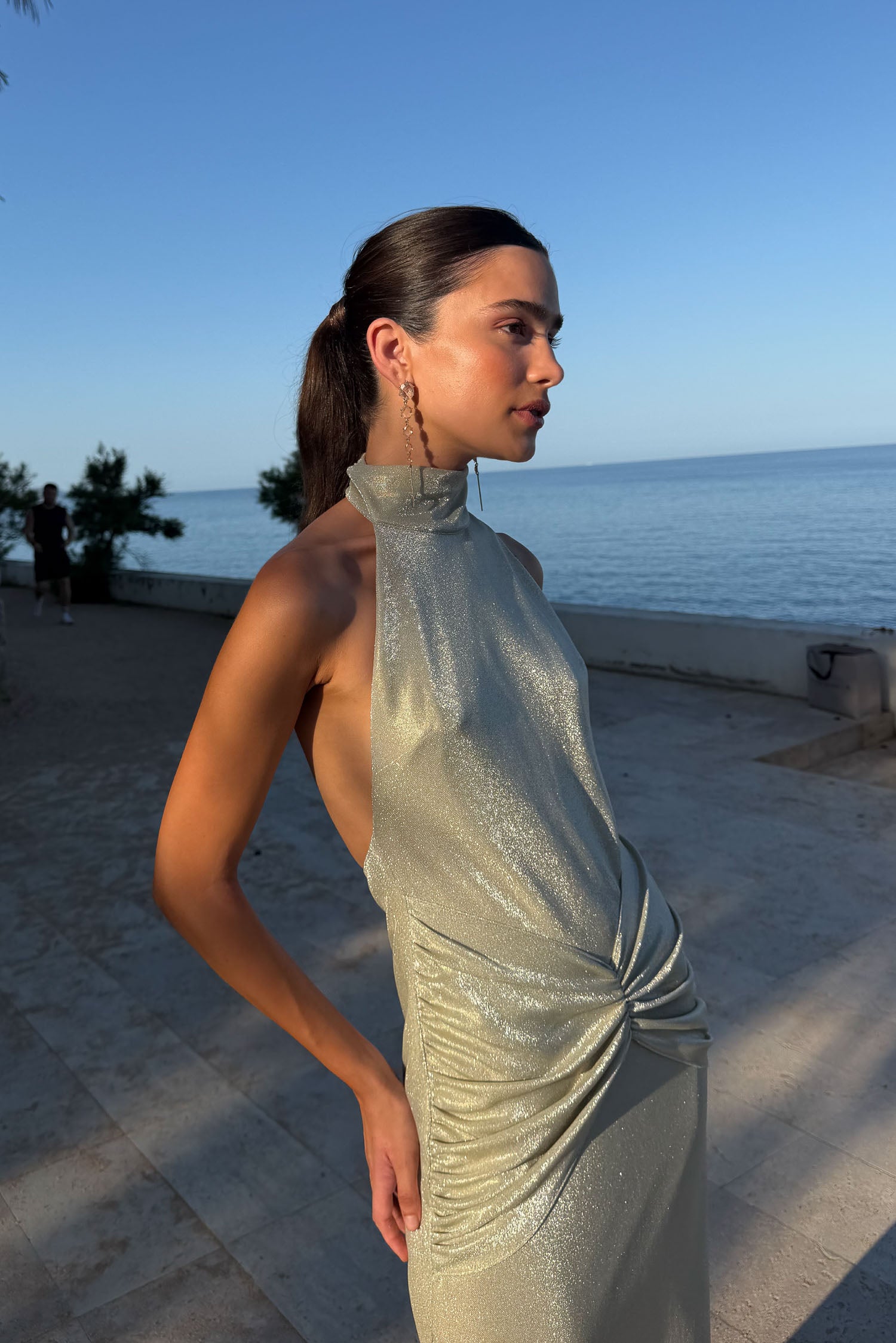 Vestido Mostra Dorado