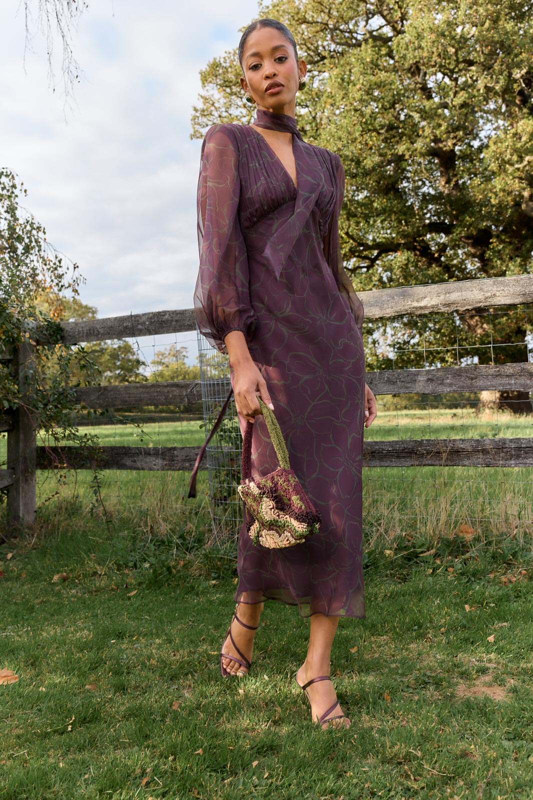 Robe Nabuco Floreza Burdeaux