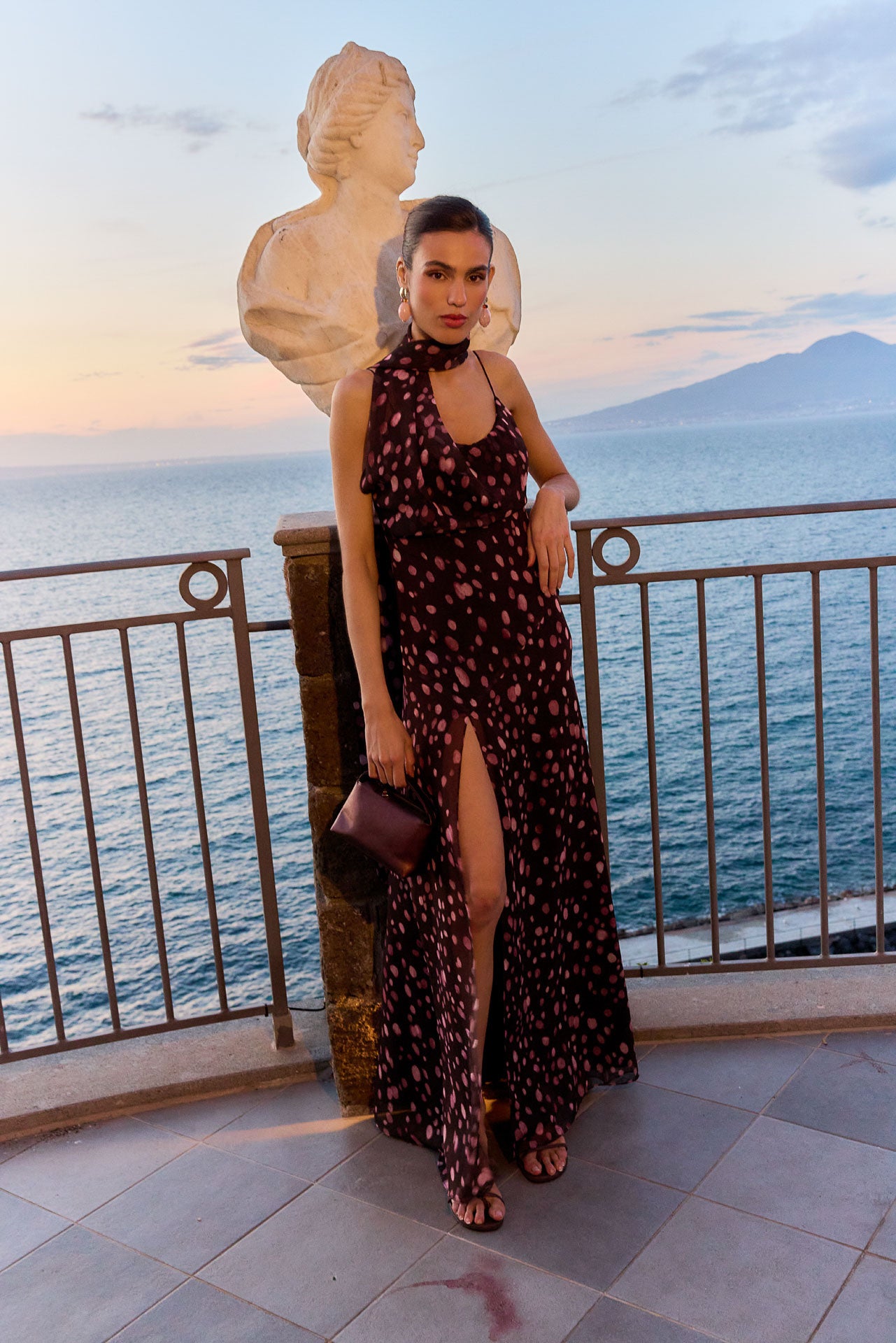 Vestido Perla Topos Chocolate