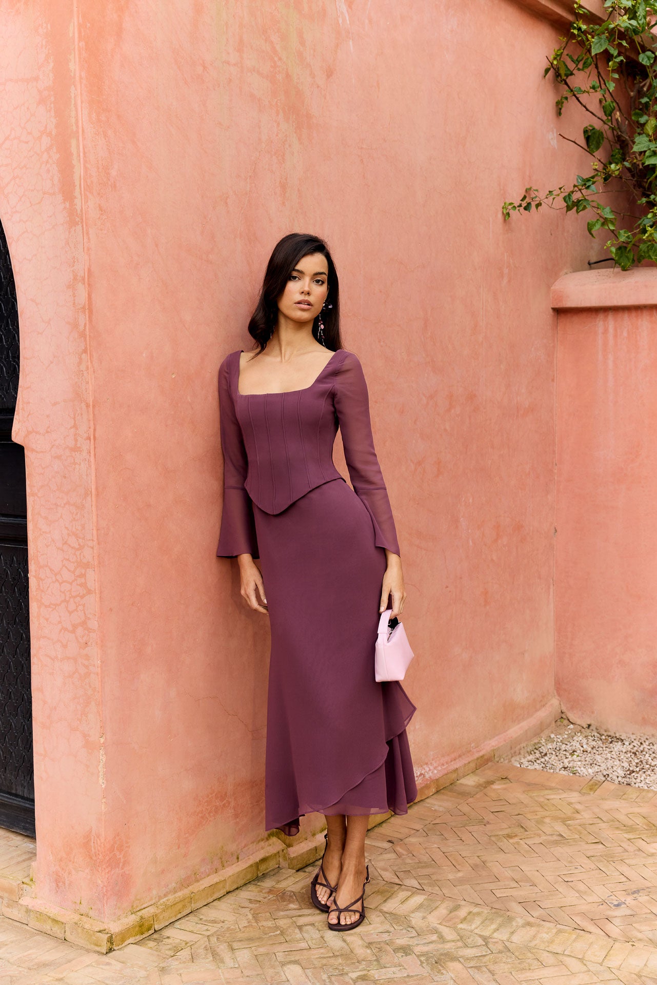 Vestido Rinala Tinto