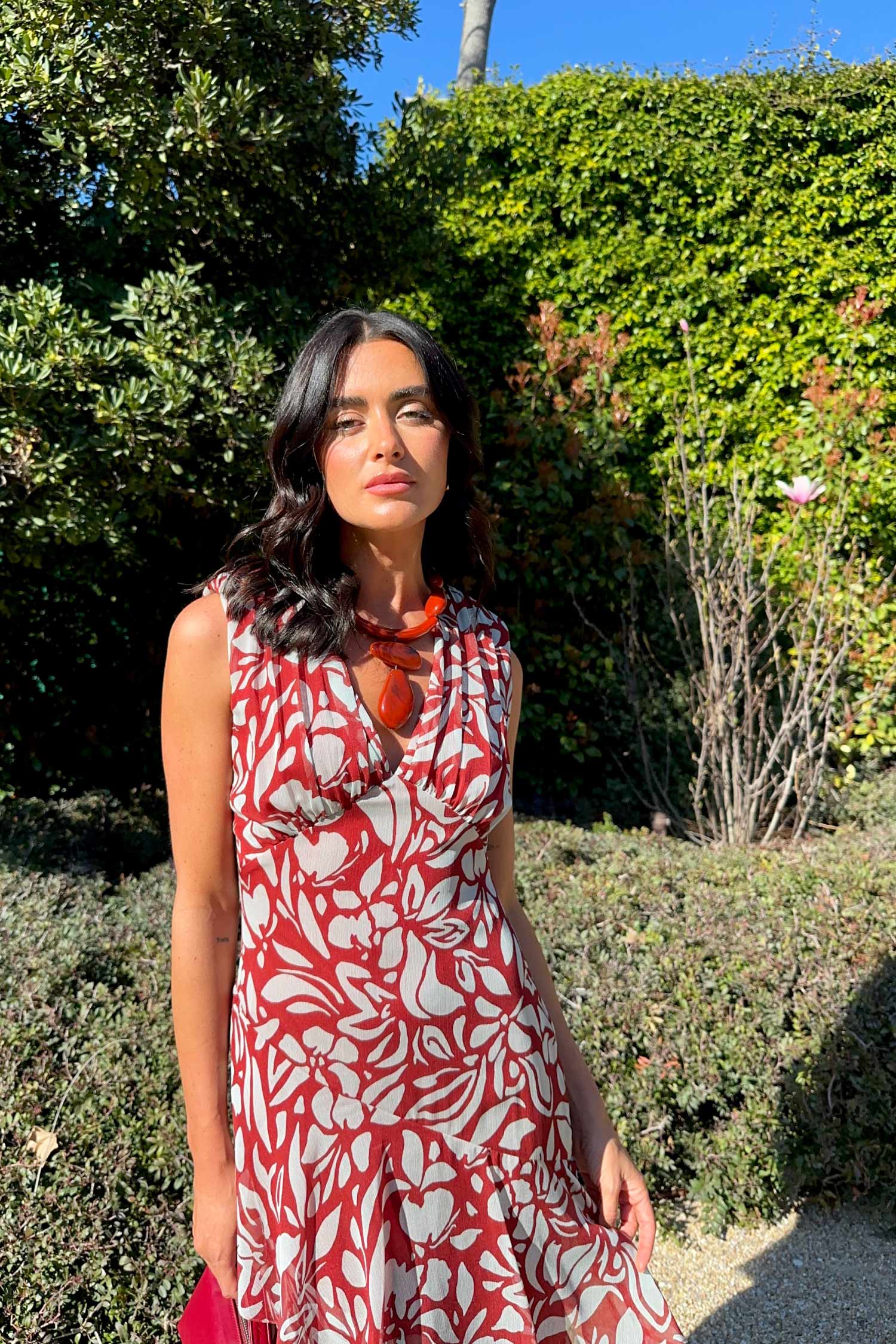 Sandara Dress Ayana Burgundy