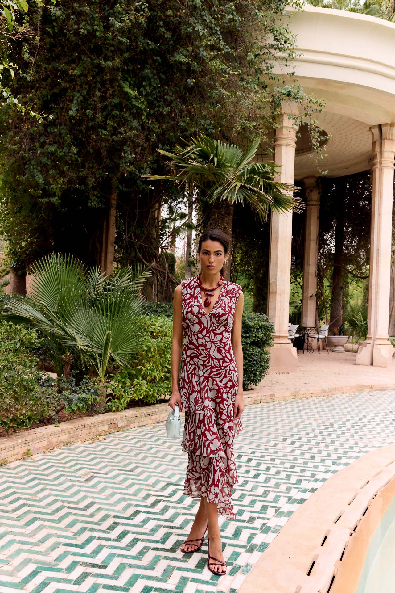 Sandara Dress Ayana Burgundy