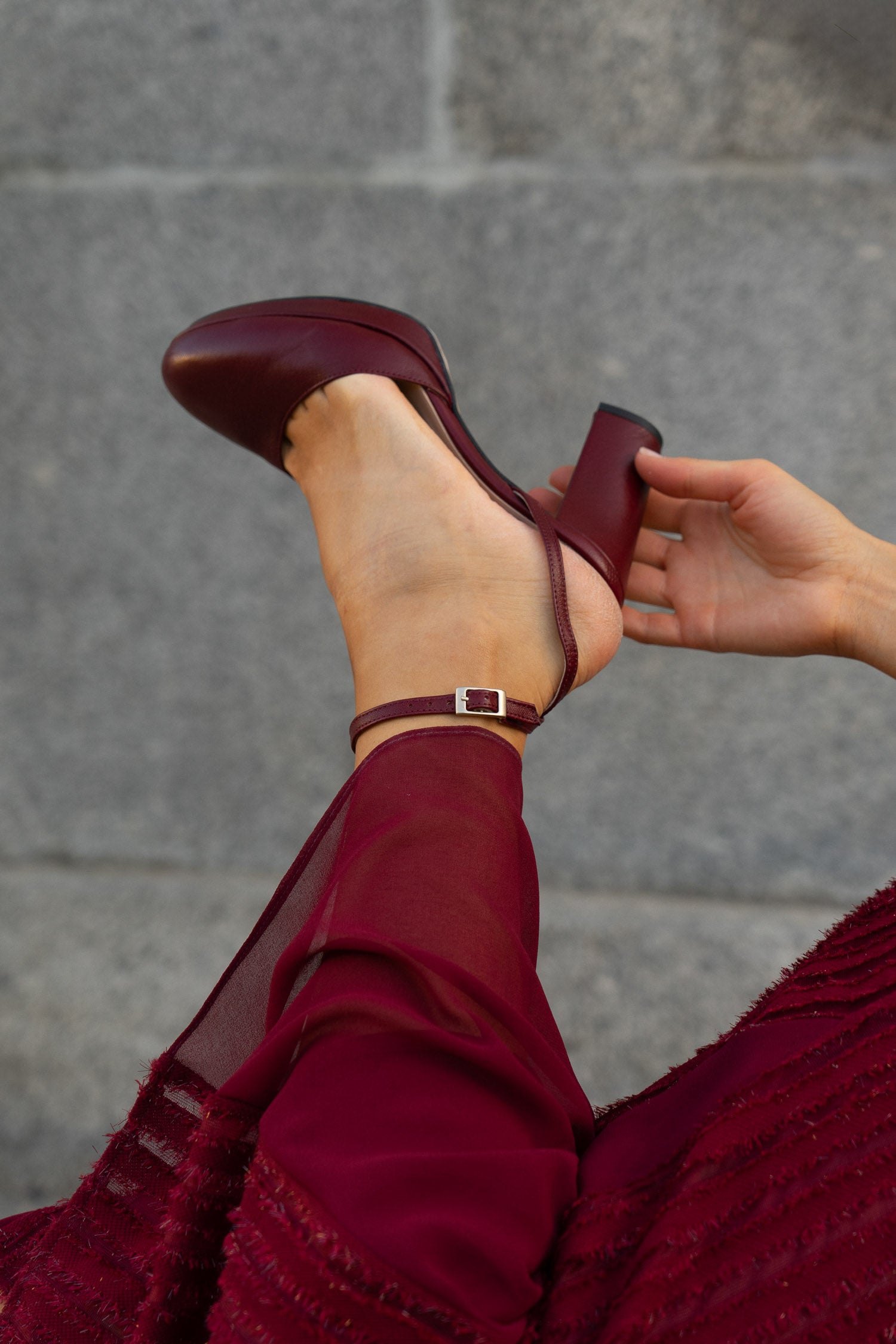 Zapato Evianna Burdeos