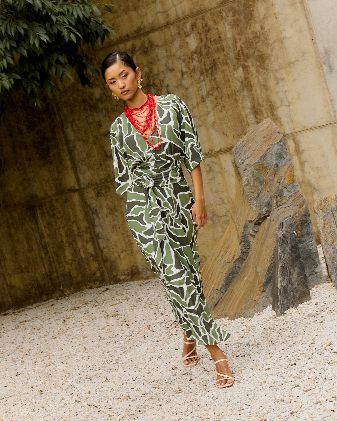 Kyoto Arrecife verde Dress