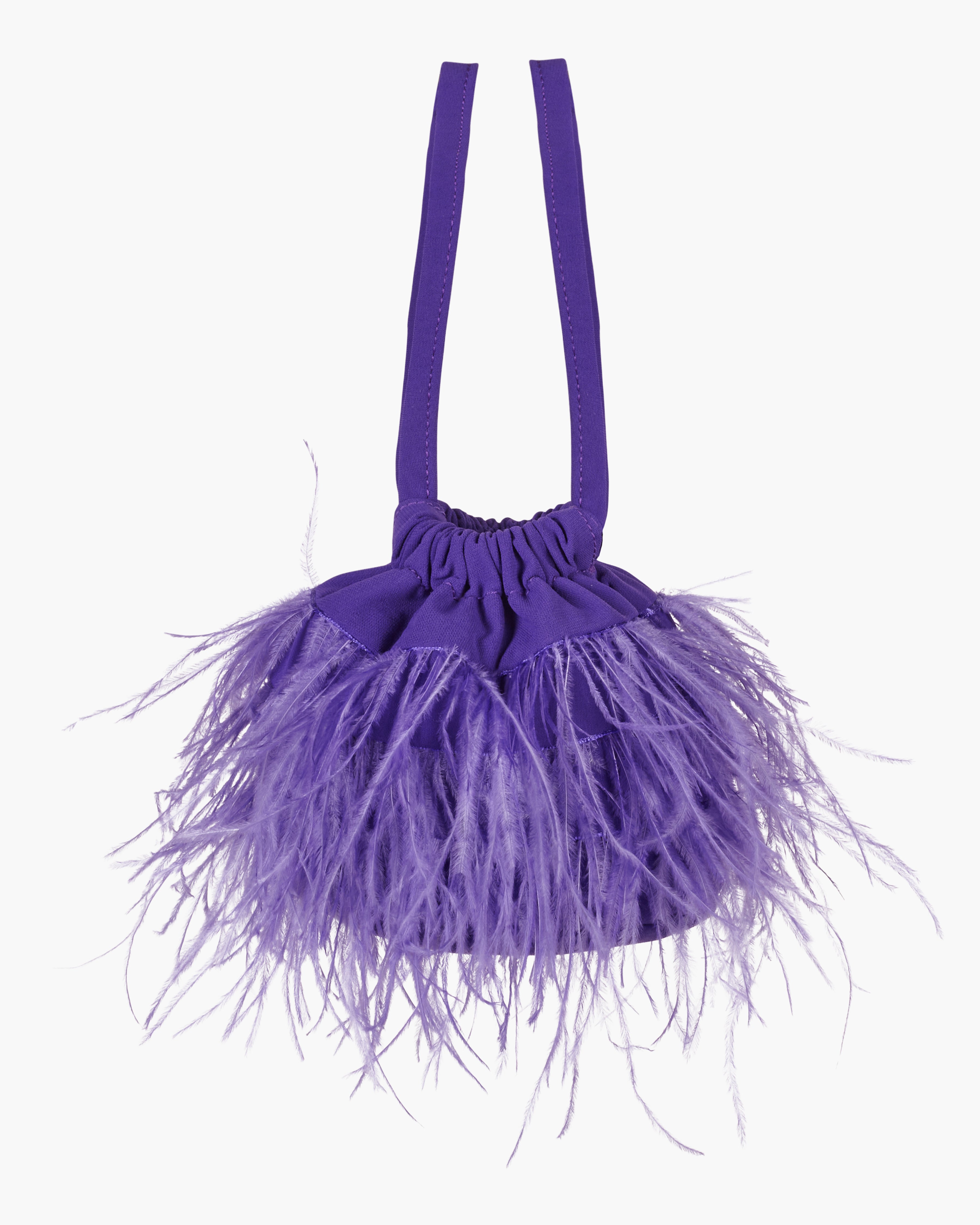 Bruna Feathers Petite Purple Bag